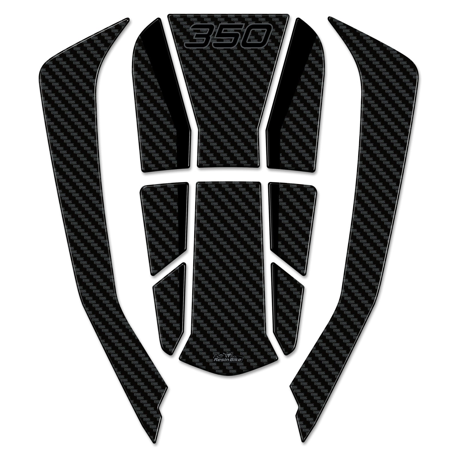 Resin Bike 3D Motorcycle Stickers - Footboard | Honda Forza 350 2022>2025 - Pyramid Motorcycle Accessories