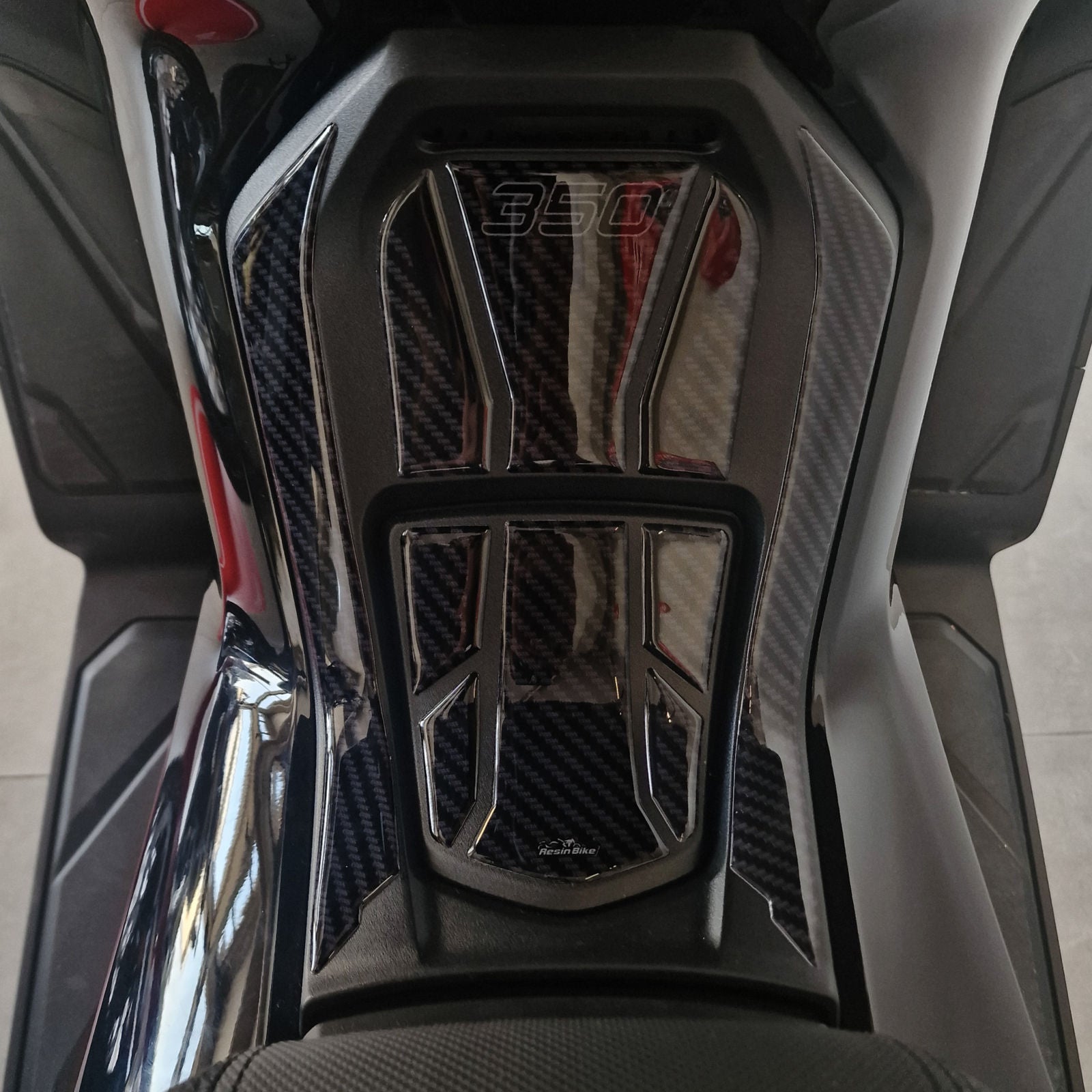 Resin Bike 3D Motorcycle Stickers - Footboard | Honda Forza 350 2022>2025 - Pyramid Motorcycle Accessories