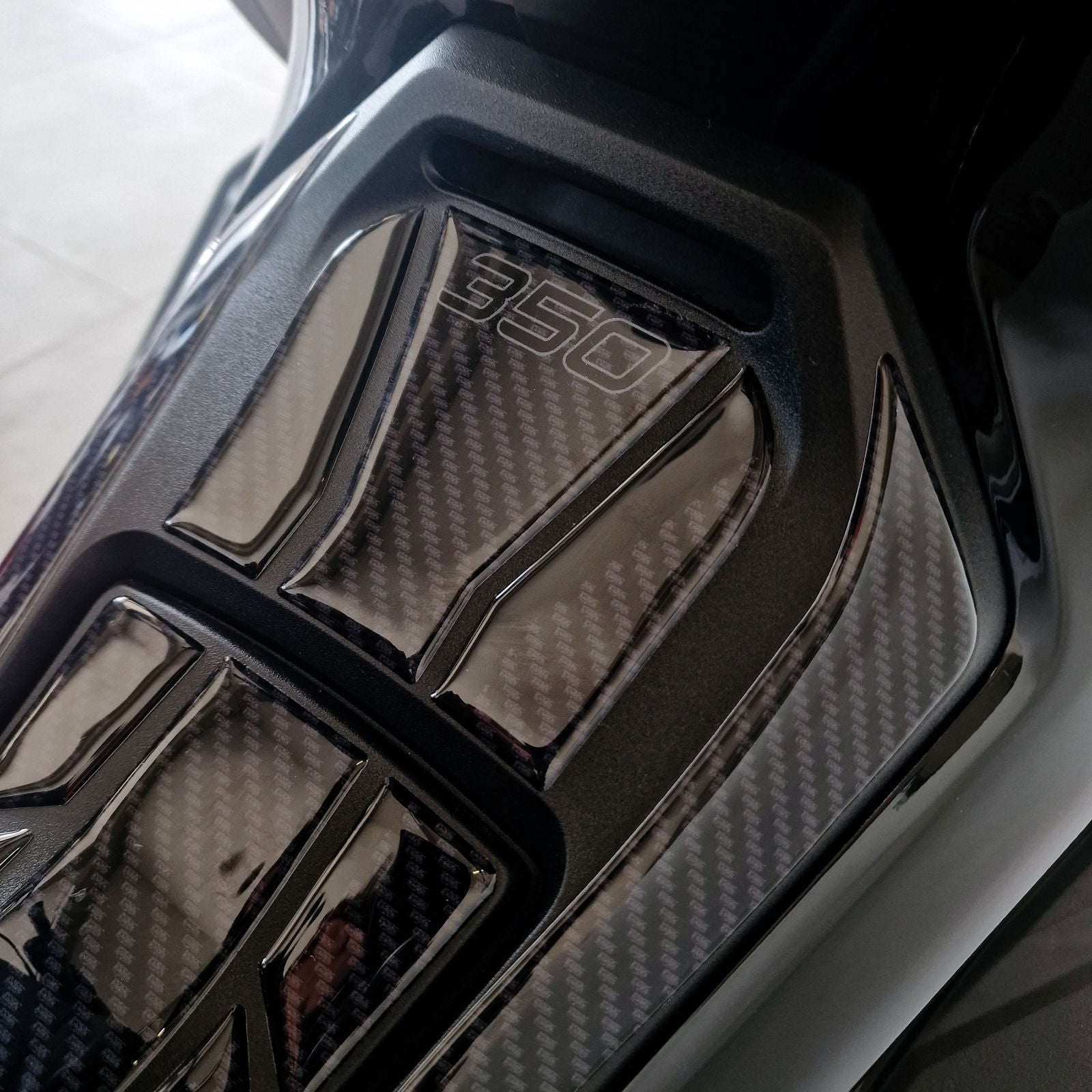 Resin Bike 3D Motorcycle Stickers - Footboard | Honda Forza 350 2022>2025 - Pyramid Motorcycle Accessories
