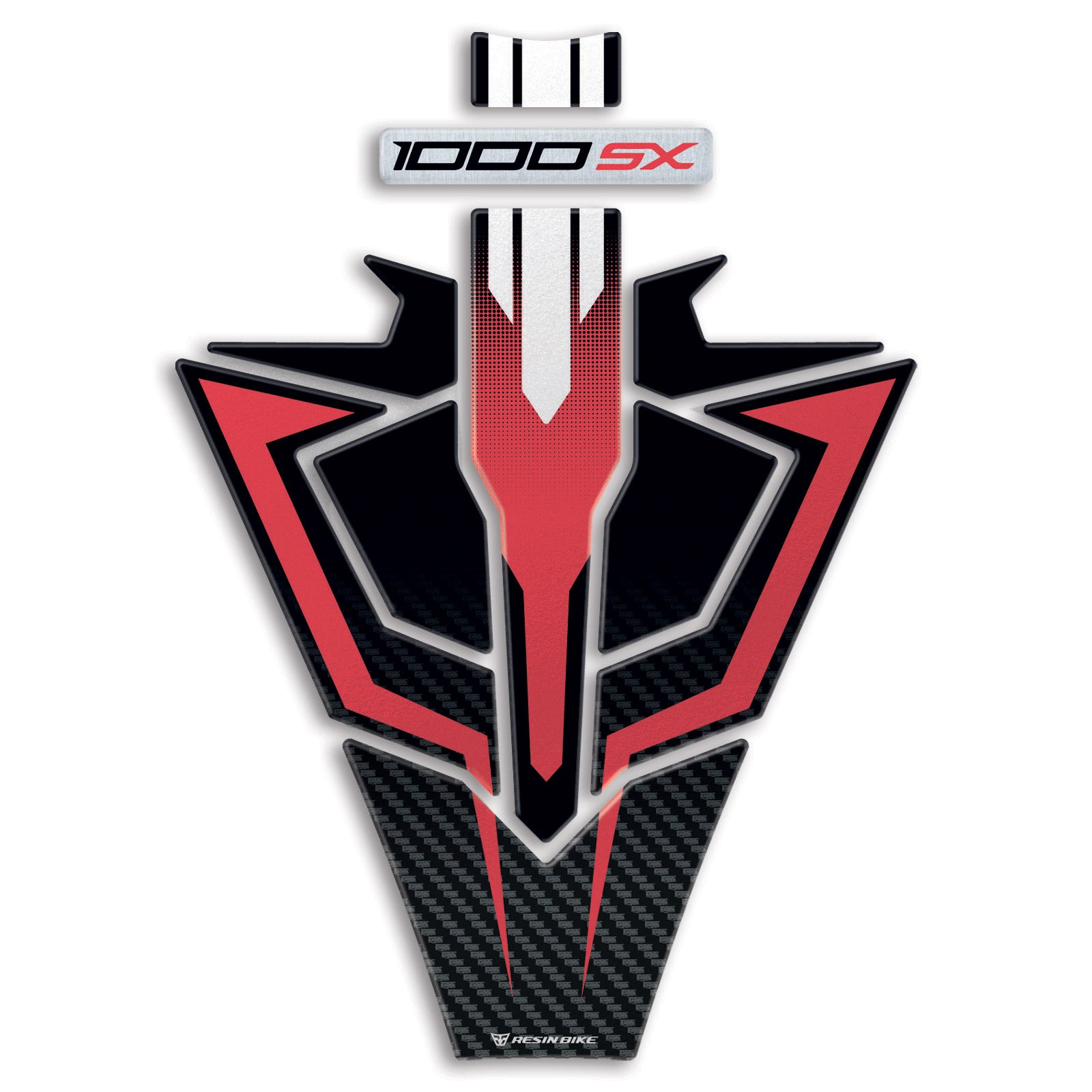 Resin Bike 3D Motorcycle Stickers - Tank Pad | Kawasaki Ninja 1000 SX 2021>2024 - Pyramid Motorcycle Accessories