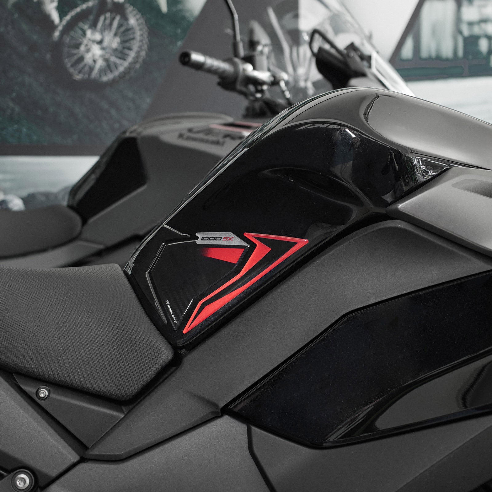 Resin Bike 3D Motorcycle Stickers - Tank Sides | Kawasaki Ninja 1000 SX / SX SE / Tourer 2021>2024 - Pyramid Motorcycle Accessories