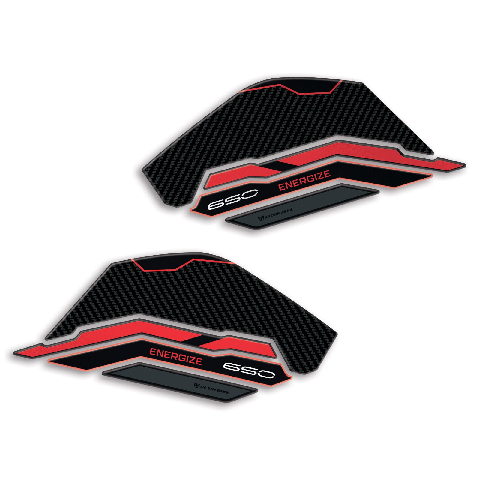 Resin Bike 3D Motorcycle Stickers - Tank Sides | Kawasaki Z 650 2021>2025 - Pyramid Motorcycle Accessories
