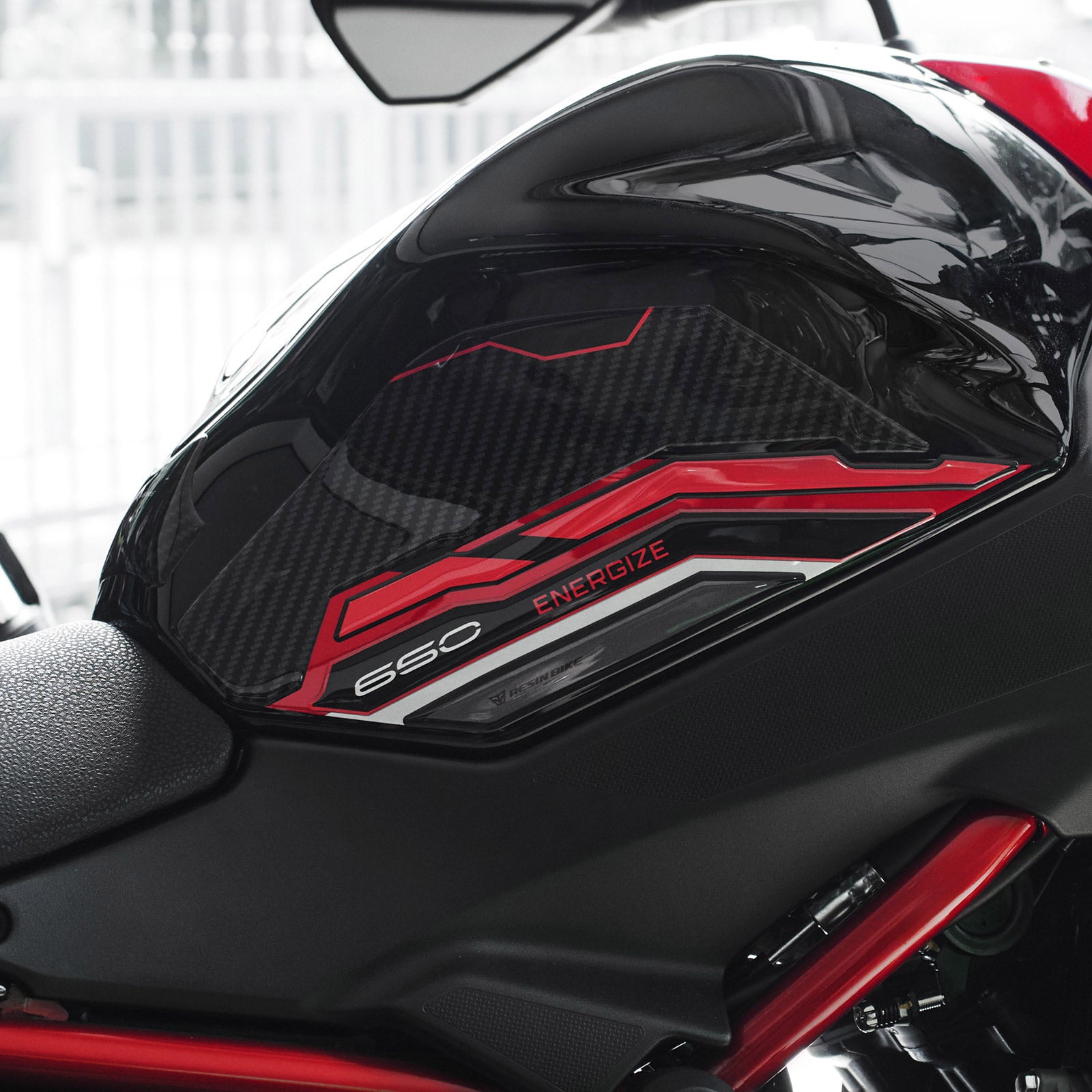 Resin Bike 3D Motorcycle Stickers - Tank Sides | Kawasaki Z 650 2021>2025 - Pyramid Motorcycle Accessories
