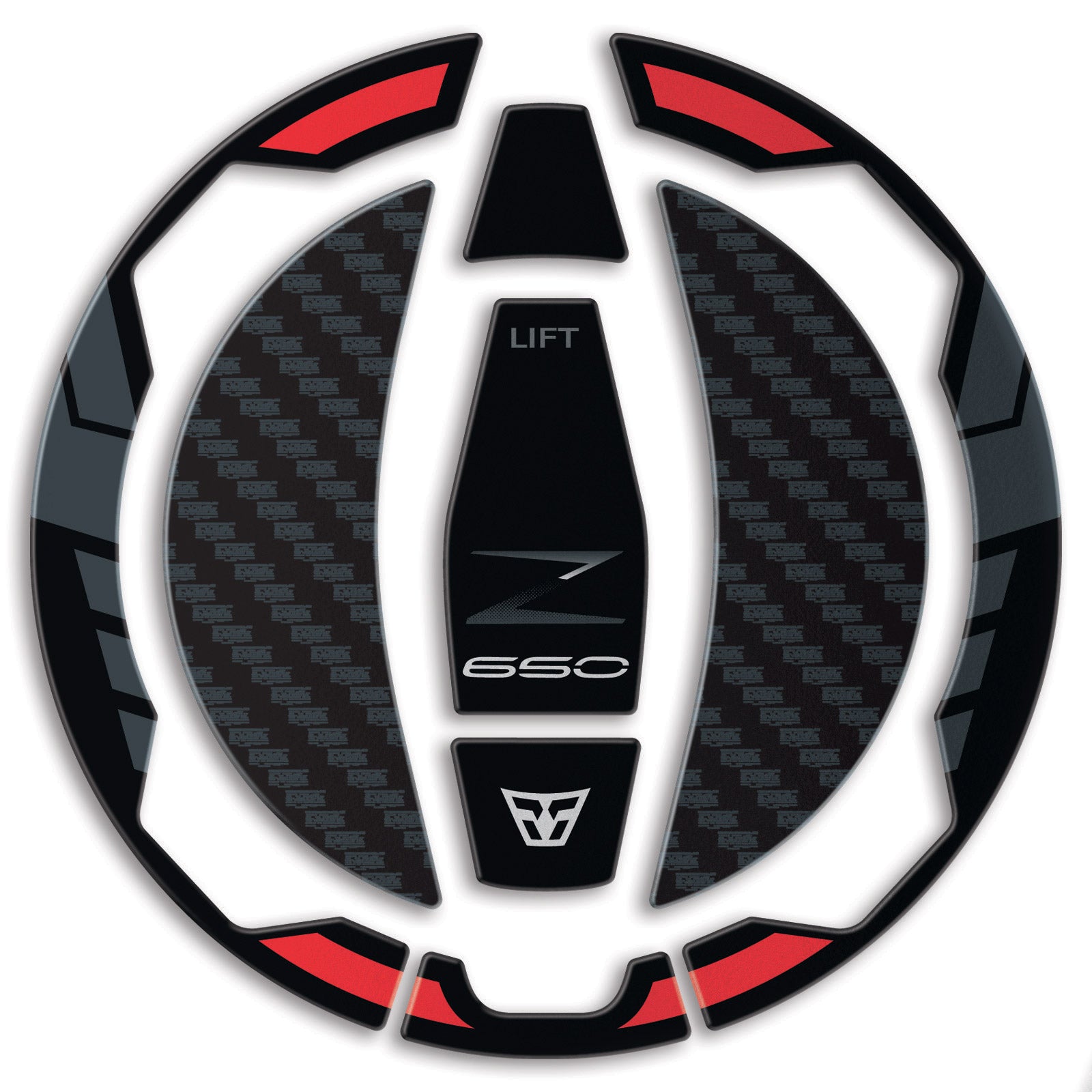 Resin Bike 3D Motorcycle Stickers - Fuel Cap | Kawasaki Z 650 2021>2025 - Pyramid Motorcycle Accessories