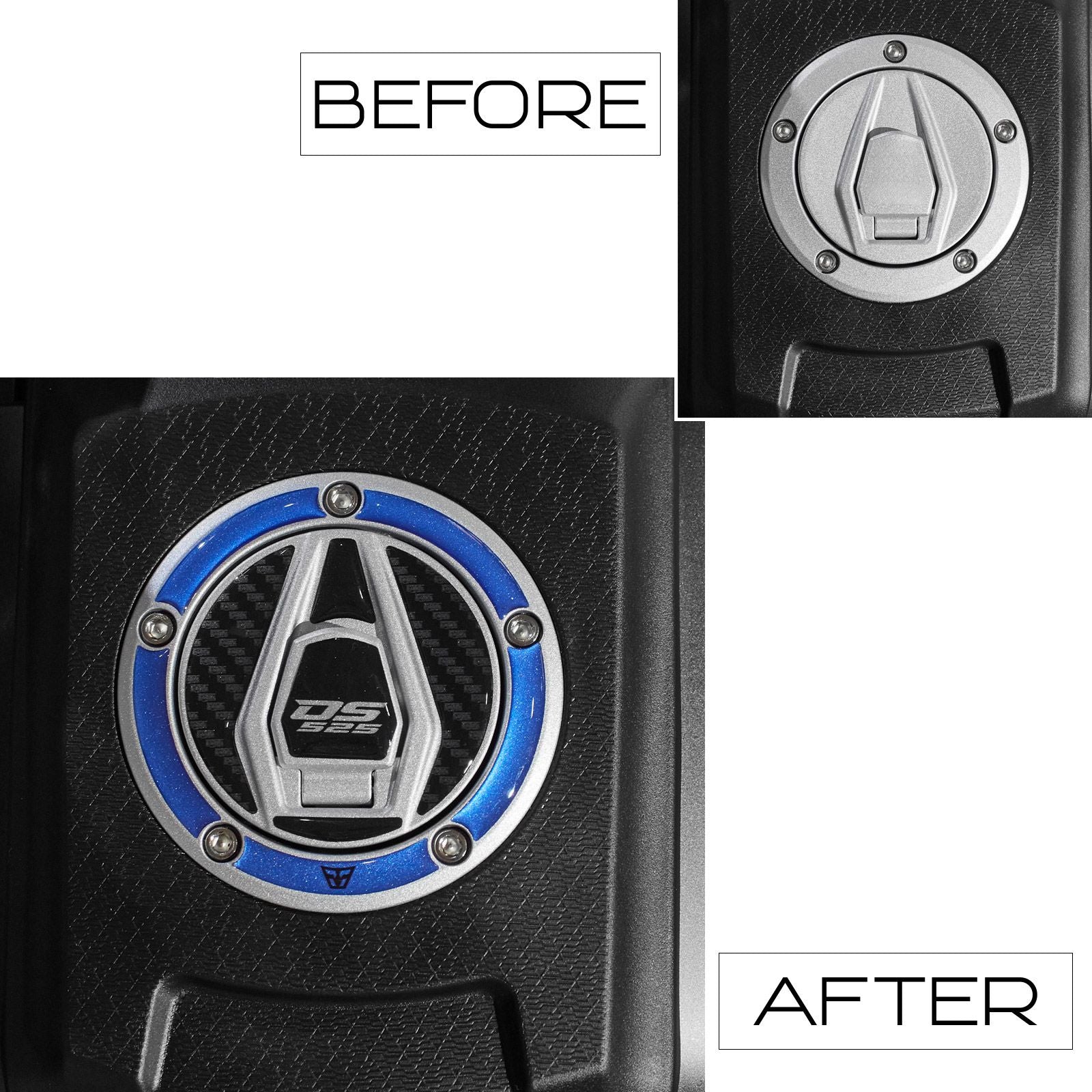 Resin Bike 3D Motorcycle Stickers - Fuel Cap | Voge DS525X 2023>2025 RB-1000719800006 - Pyramid Motorcycle Accessories