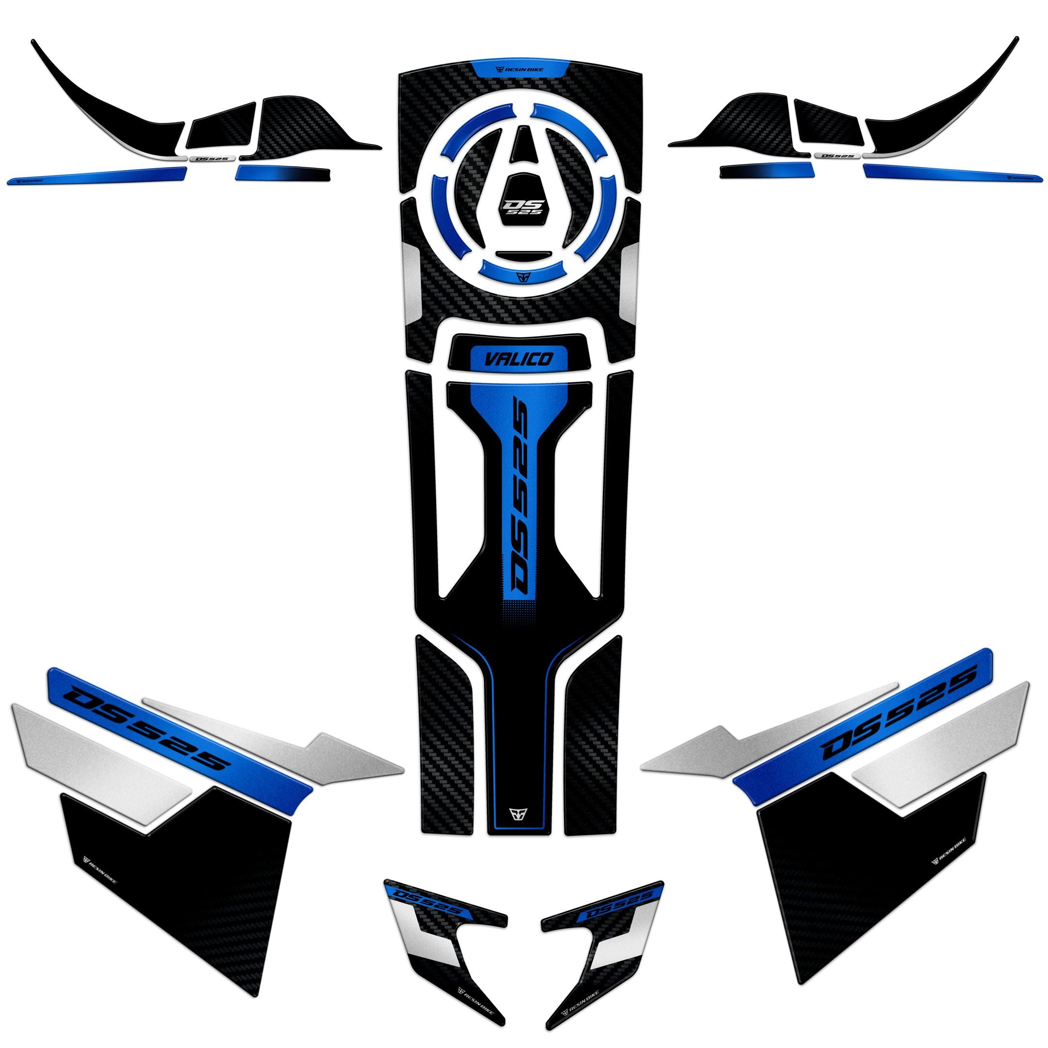 Resin Bike 3D Motorcycle Stickers - Full Kit | Voge DS525X 2023>2025 - Pyramid Motorcycle Accessories