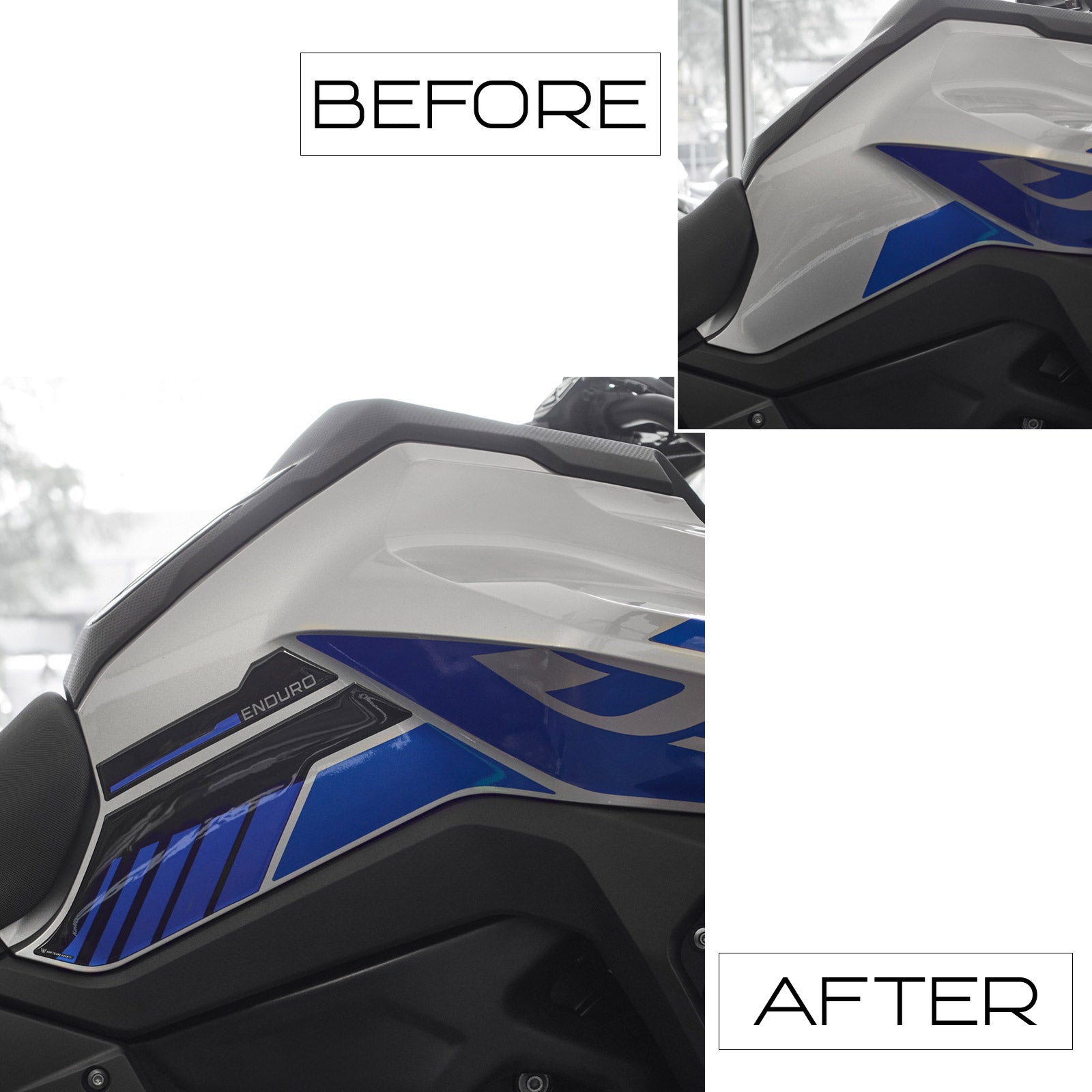 Resin Bike 3D Motorcycle Stickers - Tank Sides | Voge DS900X 2023>2025 - Pyramid Motorcycle Accessories