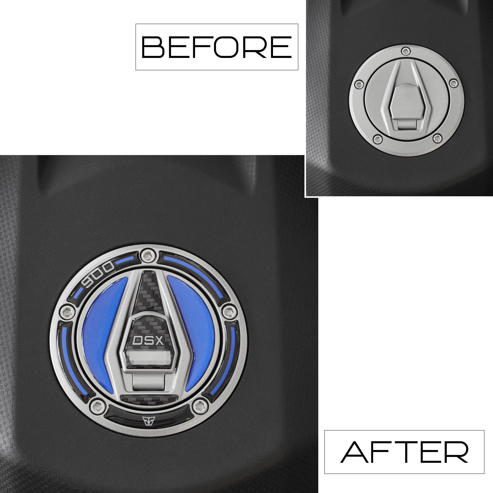Resin Bike 3D Motorcycle Stickers - Fuel Cap | Voge DS900X 2023>2025 - Pyramid Motorcycle Accessories