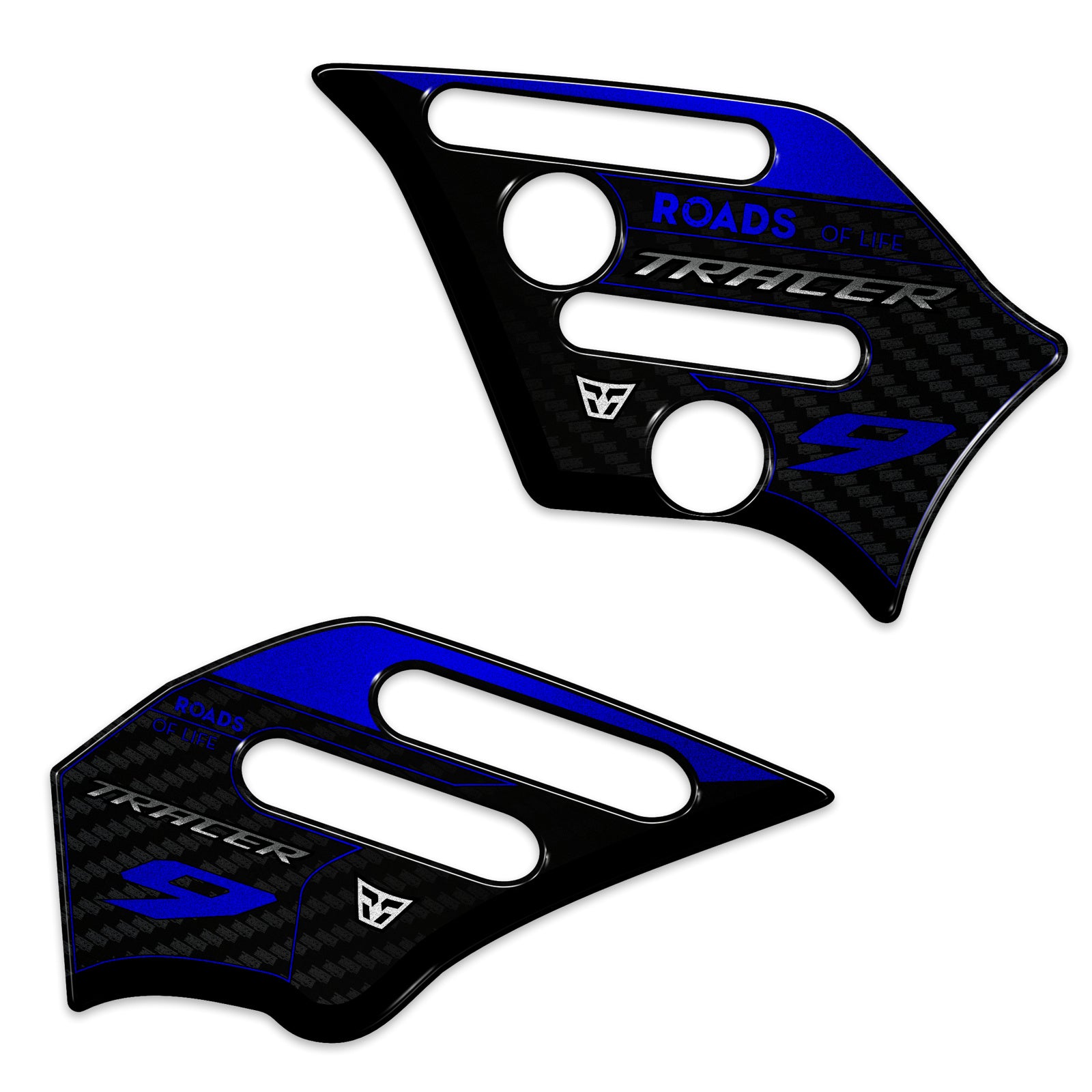 Resin Bike 3D Motorcycle Stickers - Heel Pads | Yamaha Tracer 9 2021>2024 RB-1000722300005 - Pyramid Motorcycle Accessories