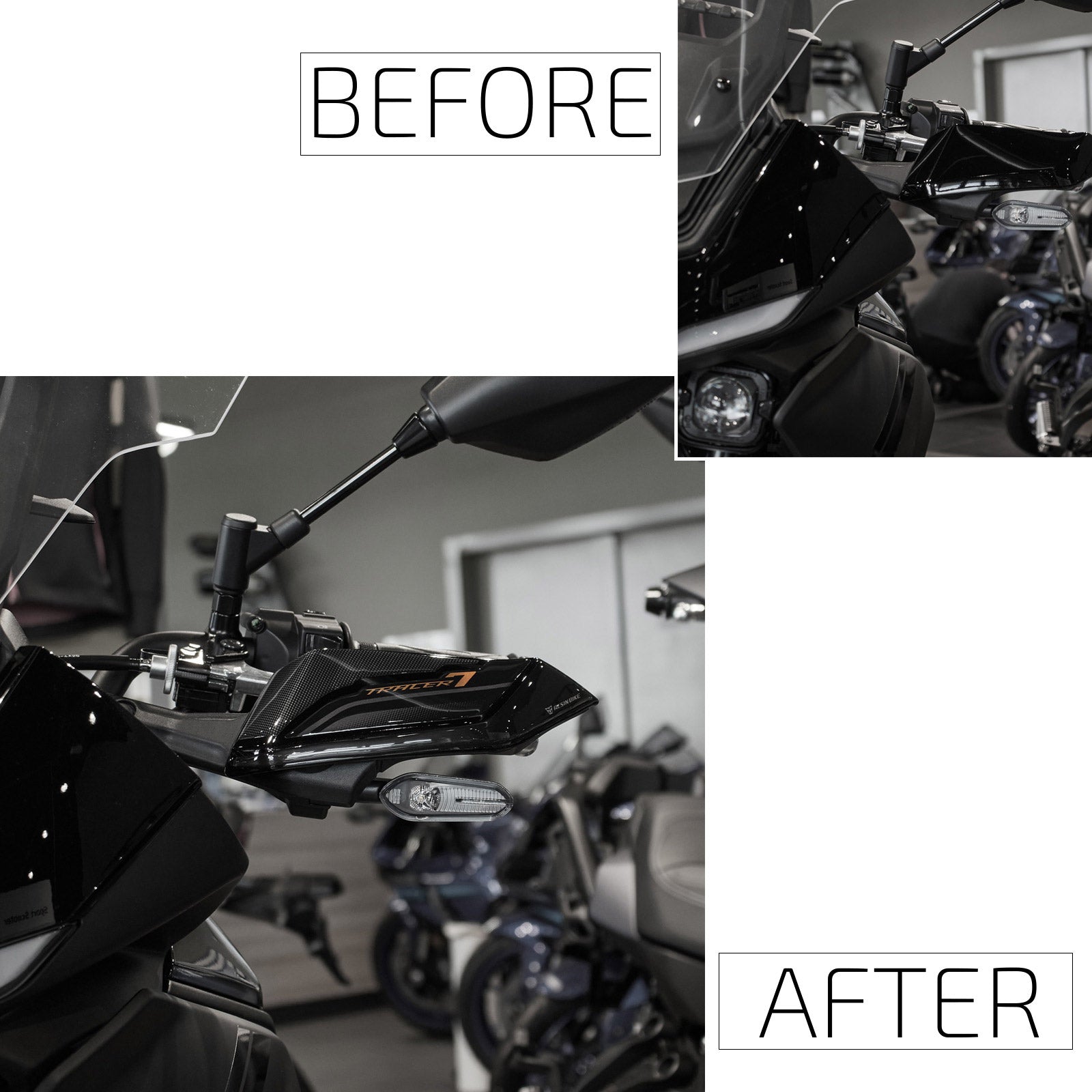Resin Bike 3D Motorcycle Stickers - Handguards | Yamaha Tracer 7 / 7GT 2021>2024 - Pyramid Motorcycle Accessories