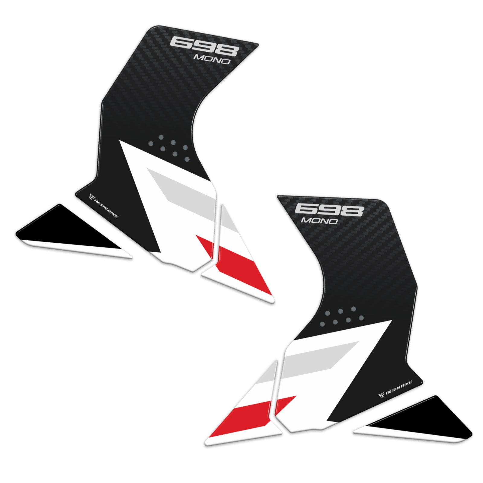 Resin Bike 3D Motorcycle Stickers - Side Panels | Ducati Hypermotard 698 Mono 2024>2026 - Pyramid Motorcycle Accessories