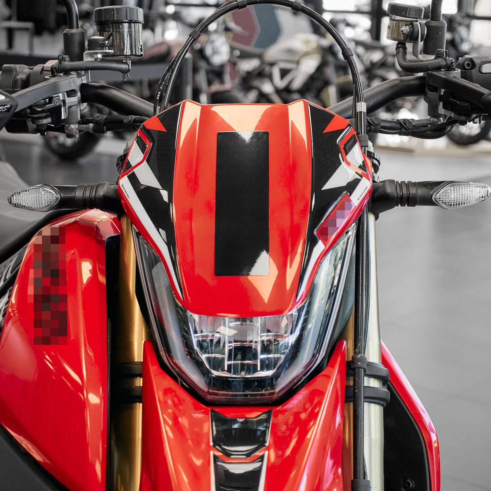 Resin Bike 3D Motorcycle Stickers - Windshield | Ducati Hypermotard 698 Mono 2024>2025 - Pyramid Motorcycle Accessories