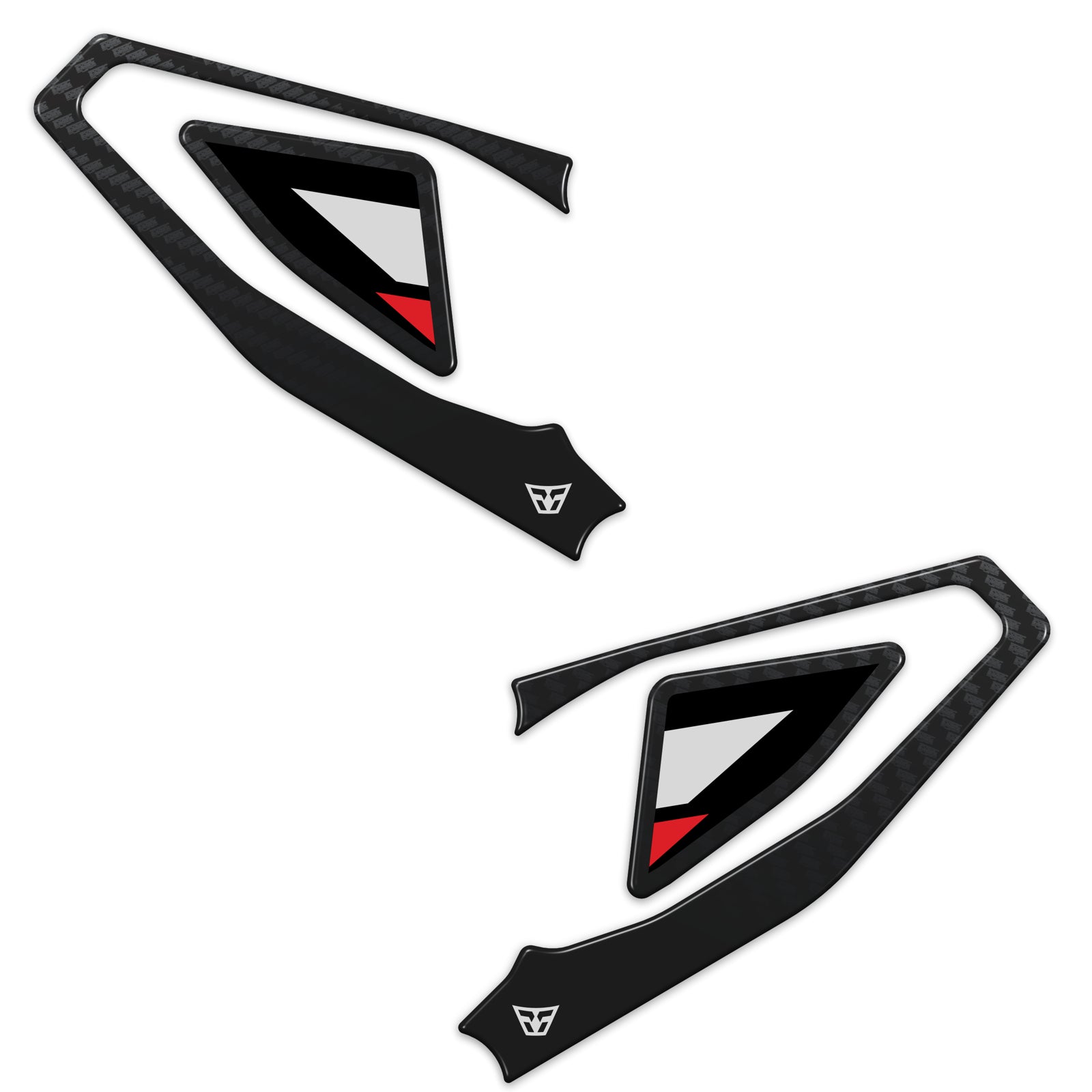 Resin Bike 3D Motorcycle Stickers - Heel Pads | Ducati Hypermotard 698 Mono 2024>2026 - Pyramid Motorcycle Accessories