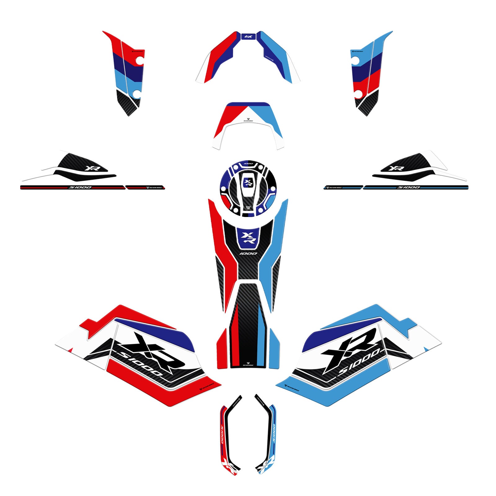 Resin Bike 3D Motorcycle Stickers - Tank Kit | BMW S 1000 XR 2020>2025 - Pyramid Motorcycle Accessories