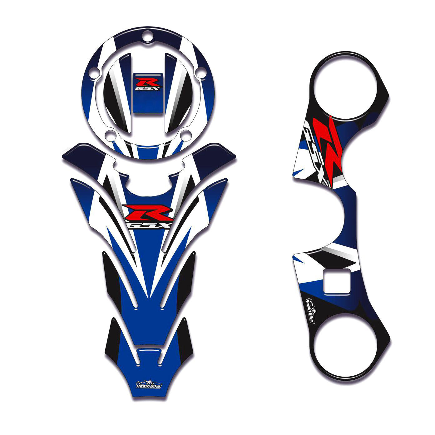 Resin Bike 3D Motorcycle Stickers - Top Yoke | Suzuki GSX-R 600 / 750 2006>2015 - Pyramid Motorcycle Accessories