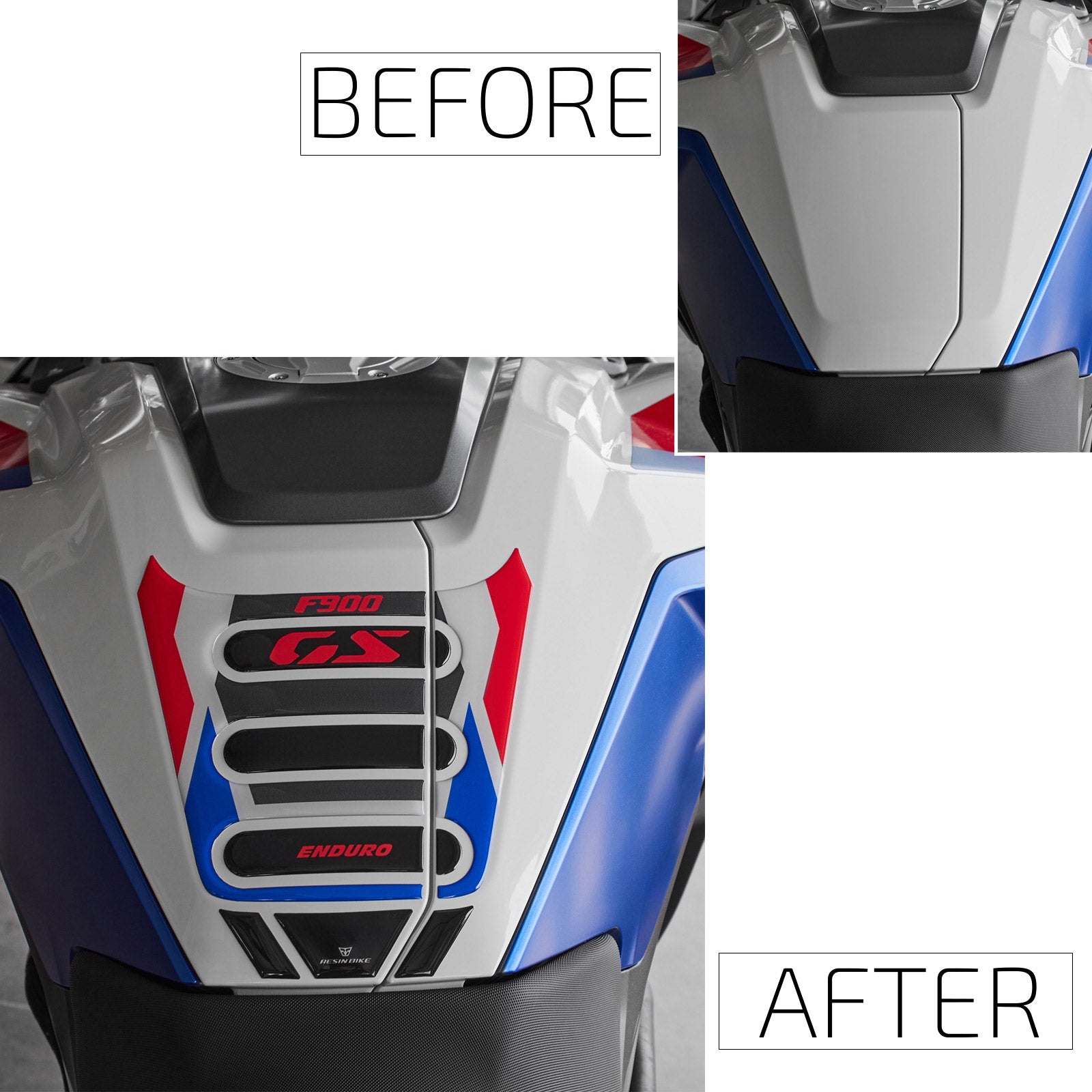 Resin Bike 3D Motorcycle Stickers - Tank Pad | BMW F 900 GS 2024>2026 RB-1000727400007 - Pyramid Motorcycle Accessories