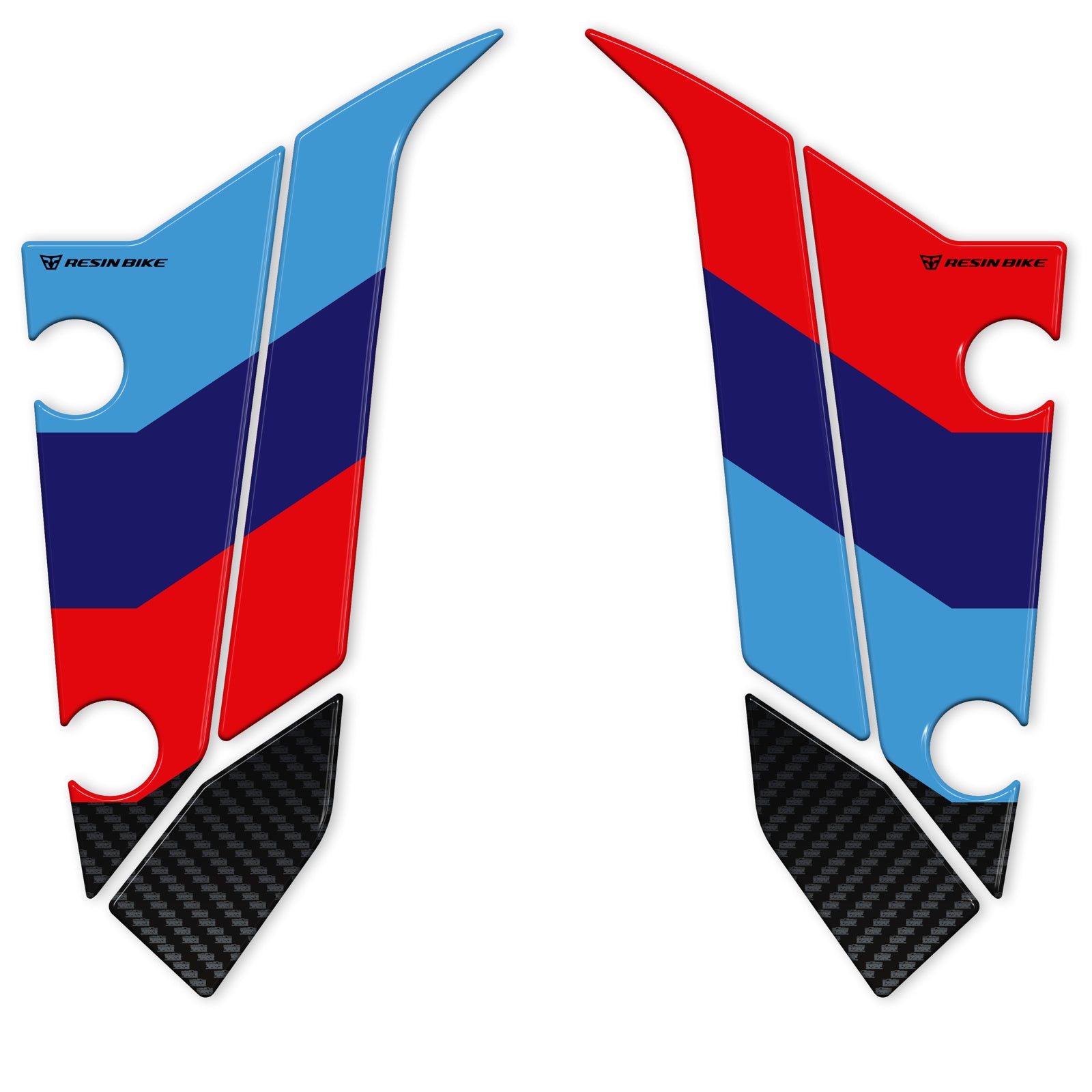 Resin Bike 3D Motorcycle Stickers - Front Fender Sides | BMW S 1000 XR 2020>2025 - Pyramid Motorcycle Accessories