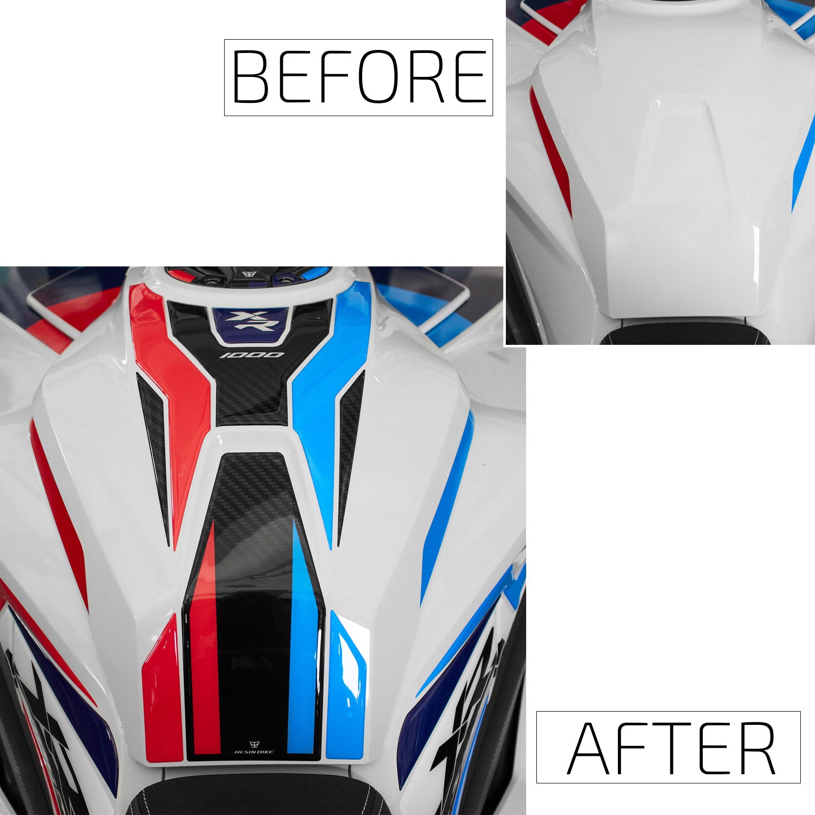 Resin Bike 3D Motorcycle Stickers - Tank Pad | BMW S/M 1000 XR 2020>2025 - Pyramid Motorcycle Accessories
