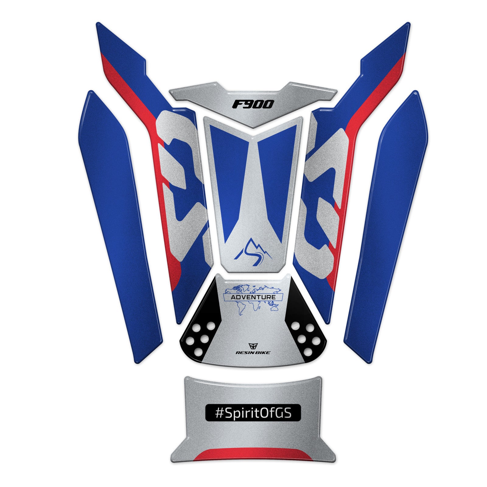 Resin Bike 3D Motorcycle Stickers - Tank Pad | BMW F 900 GS Adventure 2024>2026 RB-1000727200003 - Pyramid Motorcycle Accessories