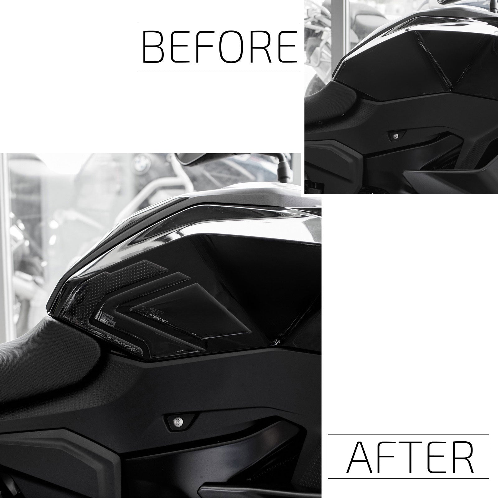 Resin Bike 3D Motorcycle Stickers - Tank Sides | BMW F 900 XR 2020>2026 RB-1000727800005 - Pyramid Motorcycle Accessories