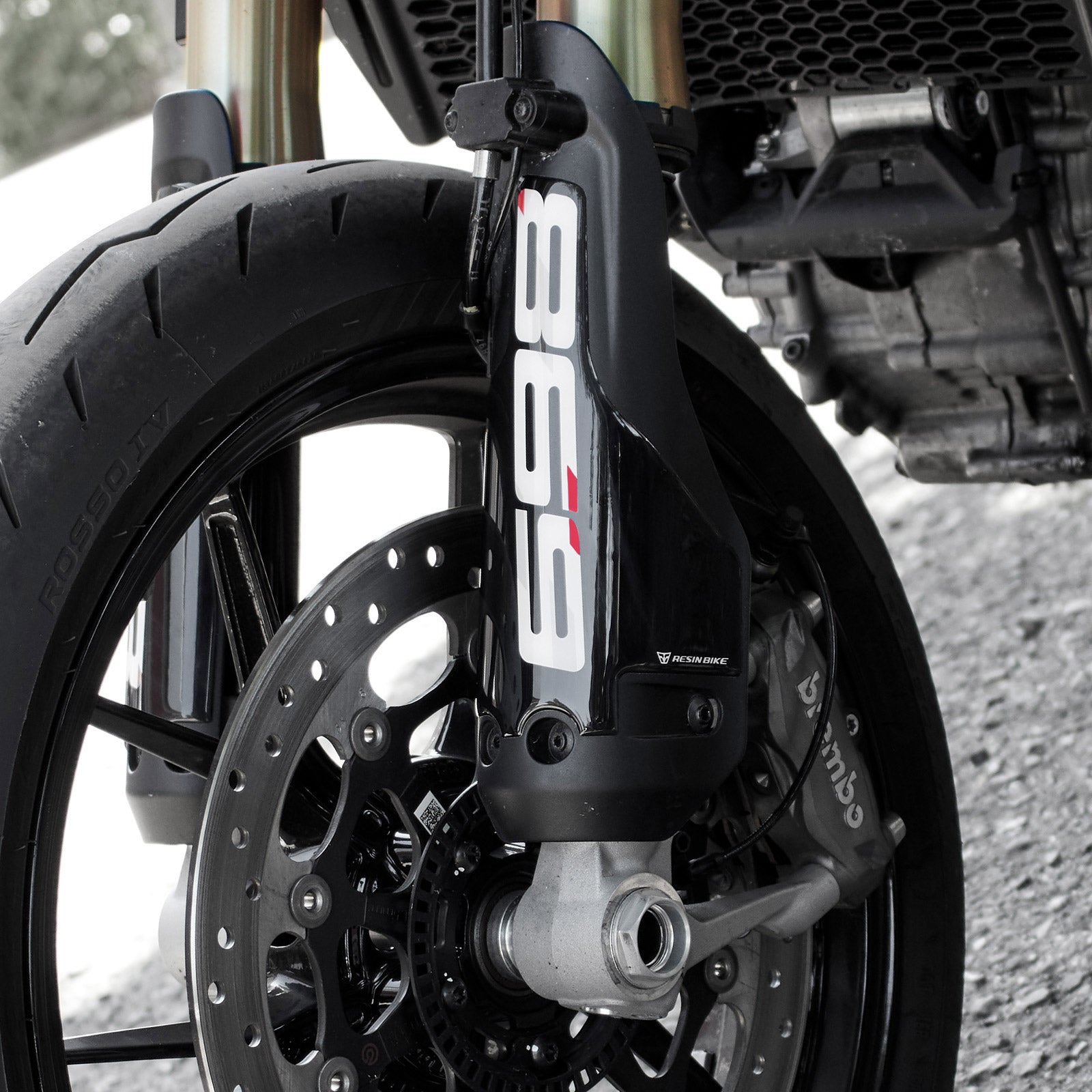 Resin Bike 3D Motorcycle Stickers - Front Fender | Ducati Hypermotard 698 Mono 2024>2026 RB-1000725700000 - Pyramid Motorcycle Accessories