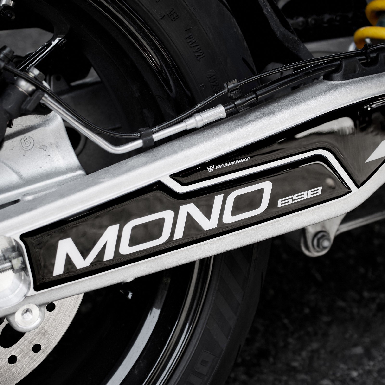 Resin Bike 3D Motorcycle Stickers - Forks | Ducati Hypermotard 698 Mono 2024>2025 - Pyramid Motorcycle Accessories