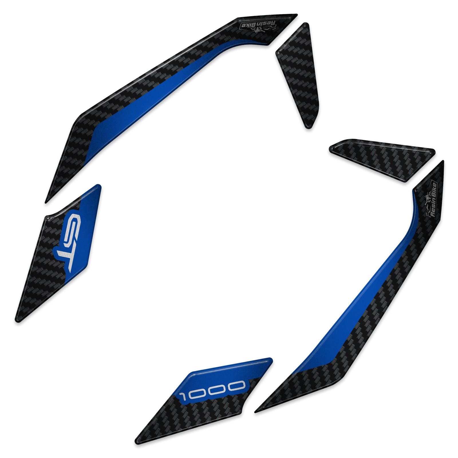 Resin Bike 3D Motorcycle Stickers - Passenger Handles | Suzuki GSX-S1000 GT/GT+ 2022>2025 - Pyramid Motorcycle Accessories