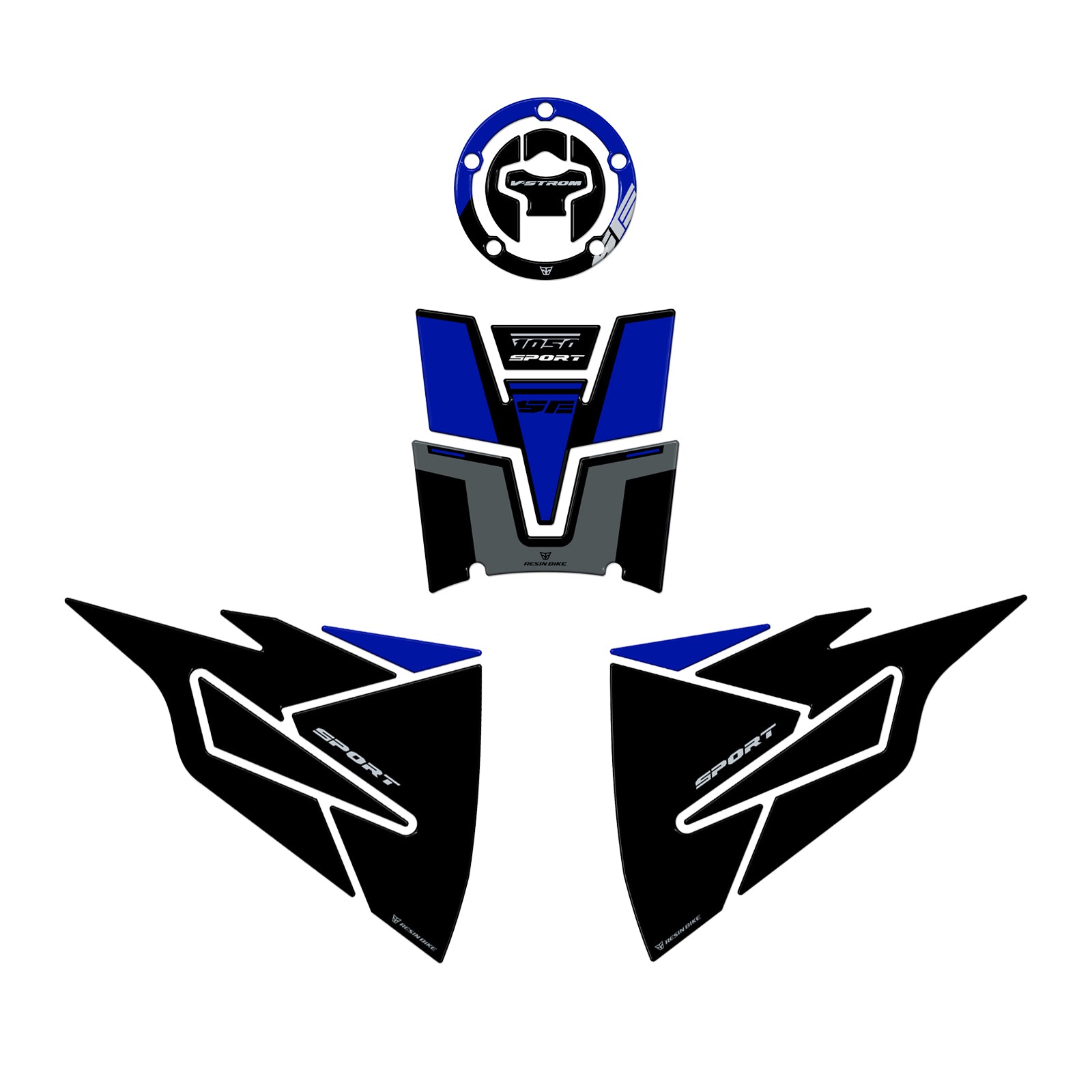 Resin Bike 3D Motorcycle Stickers - Basic Kit | Suzuki V-Strom 1050SE 2023>2025 - Pyramid Motorcycle Accessories