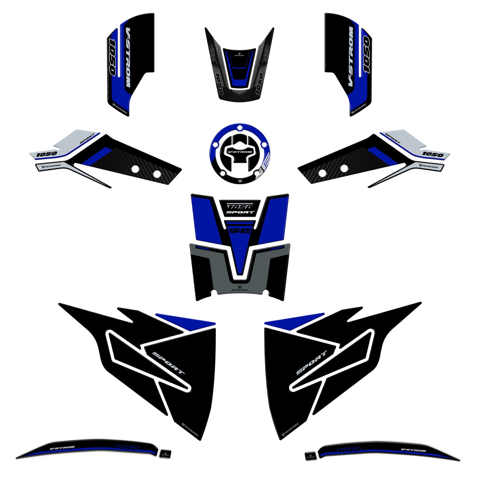 Resin Bike 3D Motorcycle Stickers - Full Kit | Suzuki V-Strom 1050SE 2023>2025 - Pyramid Motorcycle Accessories