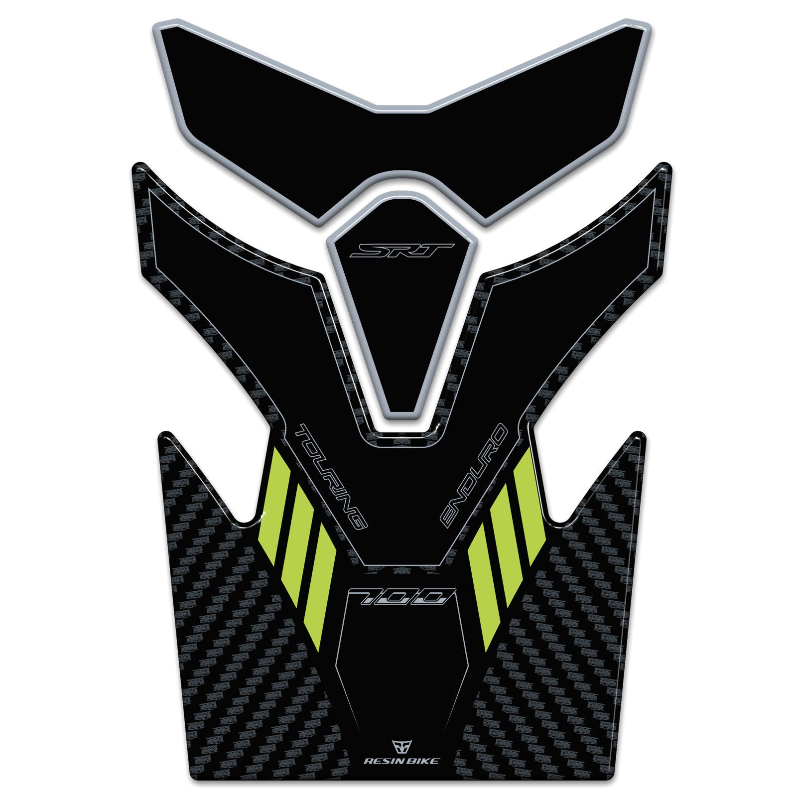 Resin Bike 3D Motorcycle Stickers - Tank Pad | QJMotor SRT 700 X 2024>2025 - Pyramid Motorcycle Accessories