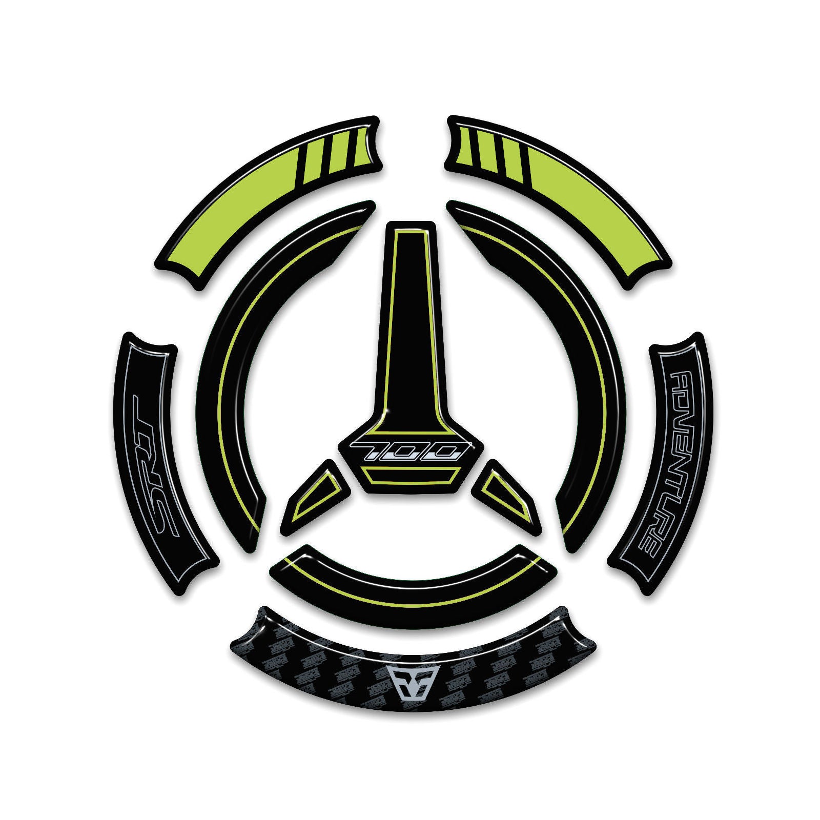Resin Bike 3D Motorcycle Stickers - Fuel Cap | QJMotor SVT 650 X 2024>Current - Pyramid Motorcycle Accessories