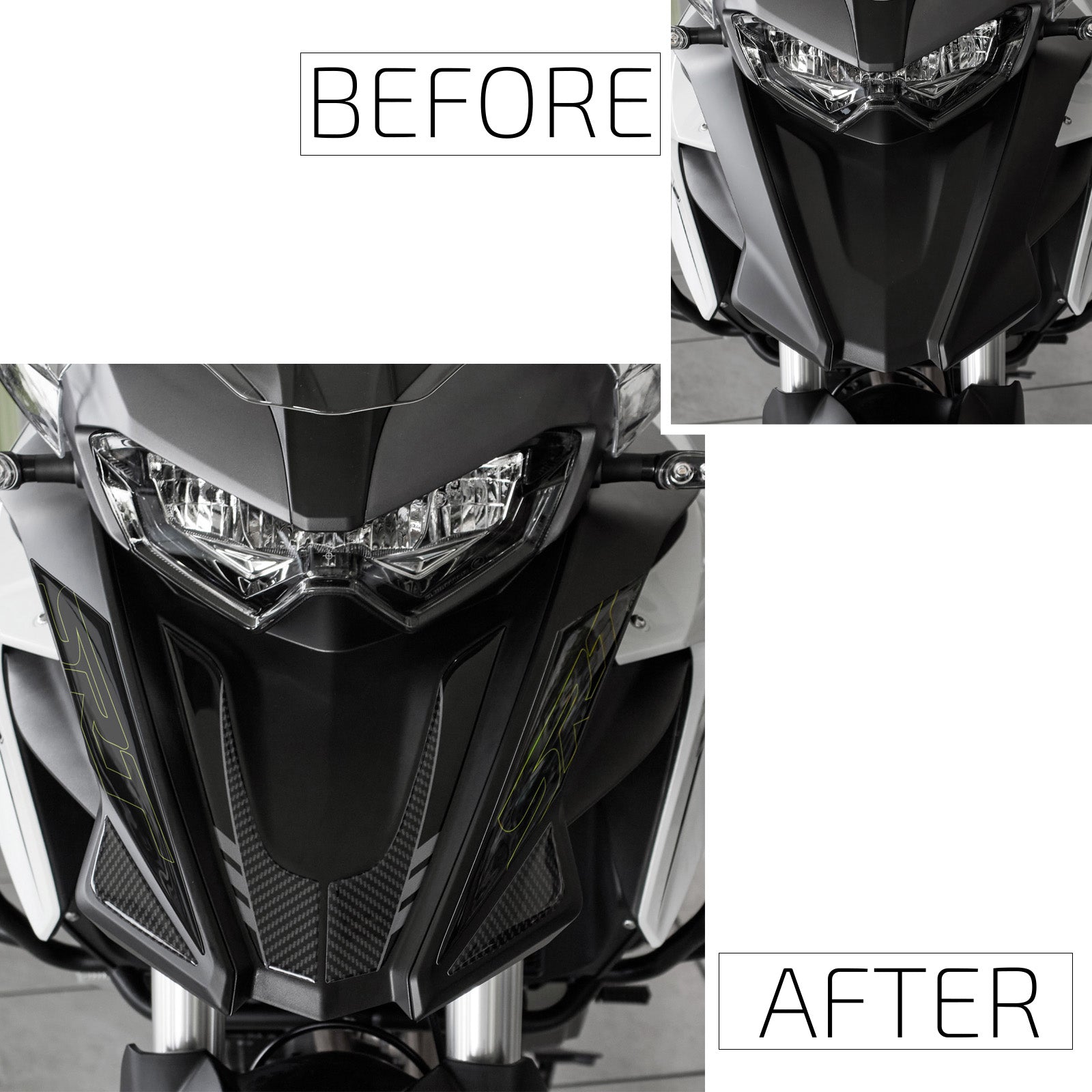 Resin Bike 3D Motorcycle Stickers - Beak | QJMotor SRT 700 X 2024>2025 - Pyramid Motorcycle Accessories