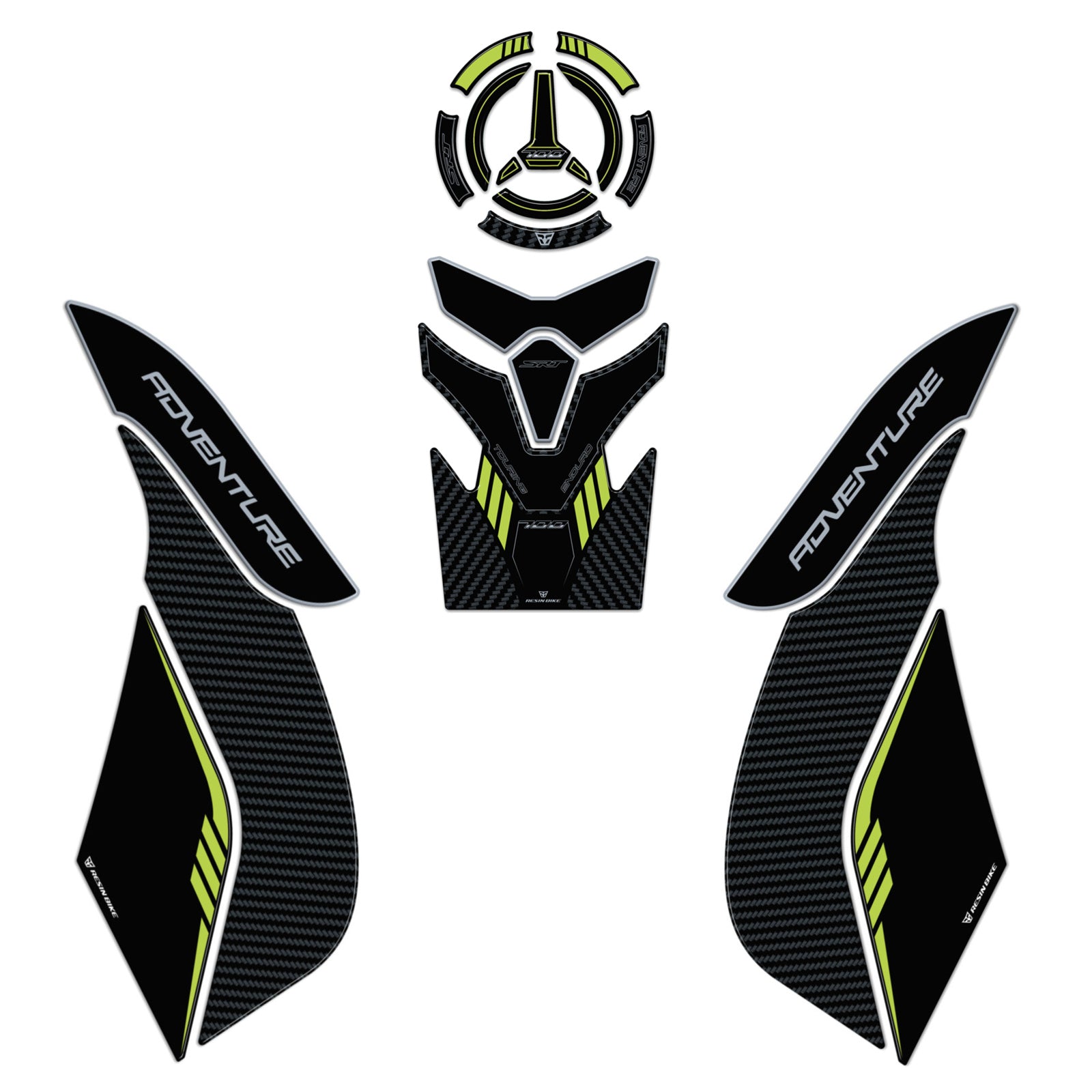 Resin Bike 3D Motorcycle Stickers - Basic Kit | QJMotor SRT 700 X 2024>2025 - Pyramid Motorcycle Accessories