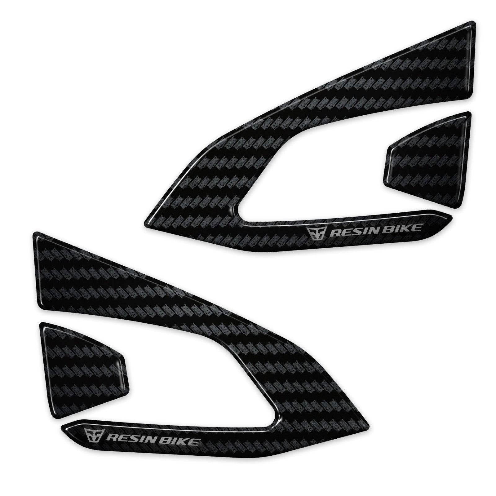 Resin Bike 3D Motorcycle Stickers - Heel Pads | QJMotor SRK 550 RS 1200 2024>2025 - Pyramid Motorcycle Accessories