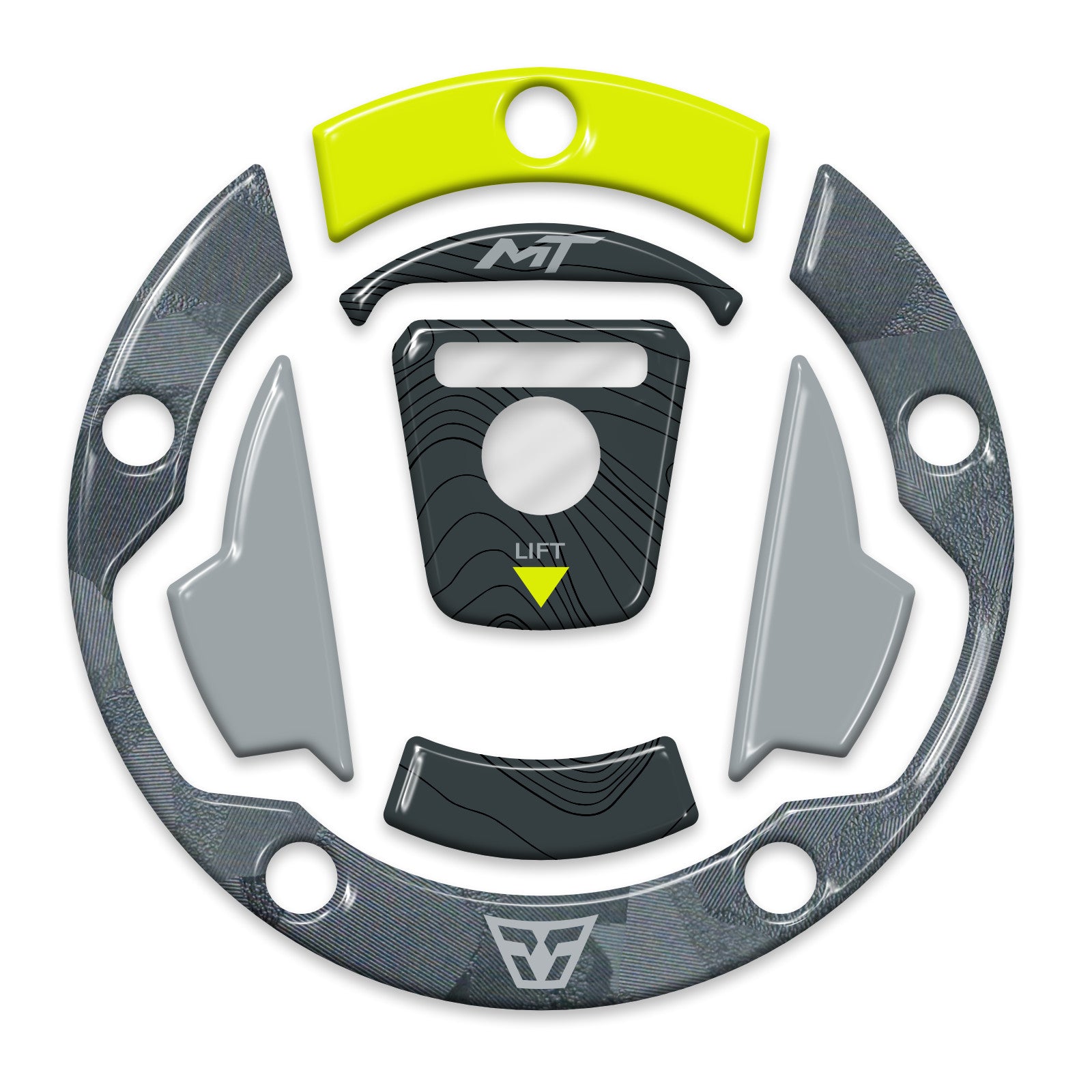 Resin Bike 3D Motorcycle Stickers - Fuel Cap | CFMoto 450MT 2023>2026 - Pyramid Motorcycle Accessories