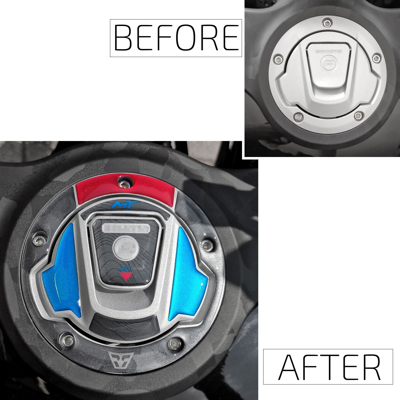 Resin Bike 3D Motorcycle Stickers - Fuel Cap | CFMoto 450MT 2023>2026 - Pyramid Motorcycle Accessories