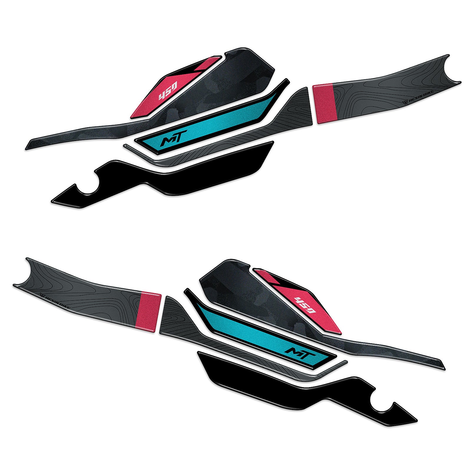 Resin Bike 3D Motorcycle Stickers - Handguards | CFMoto 450MT 2023>2026 RB-1000737700005 - Pyramid Motorcycle Accessories