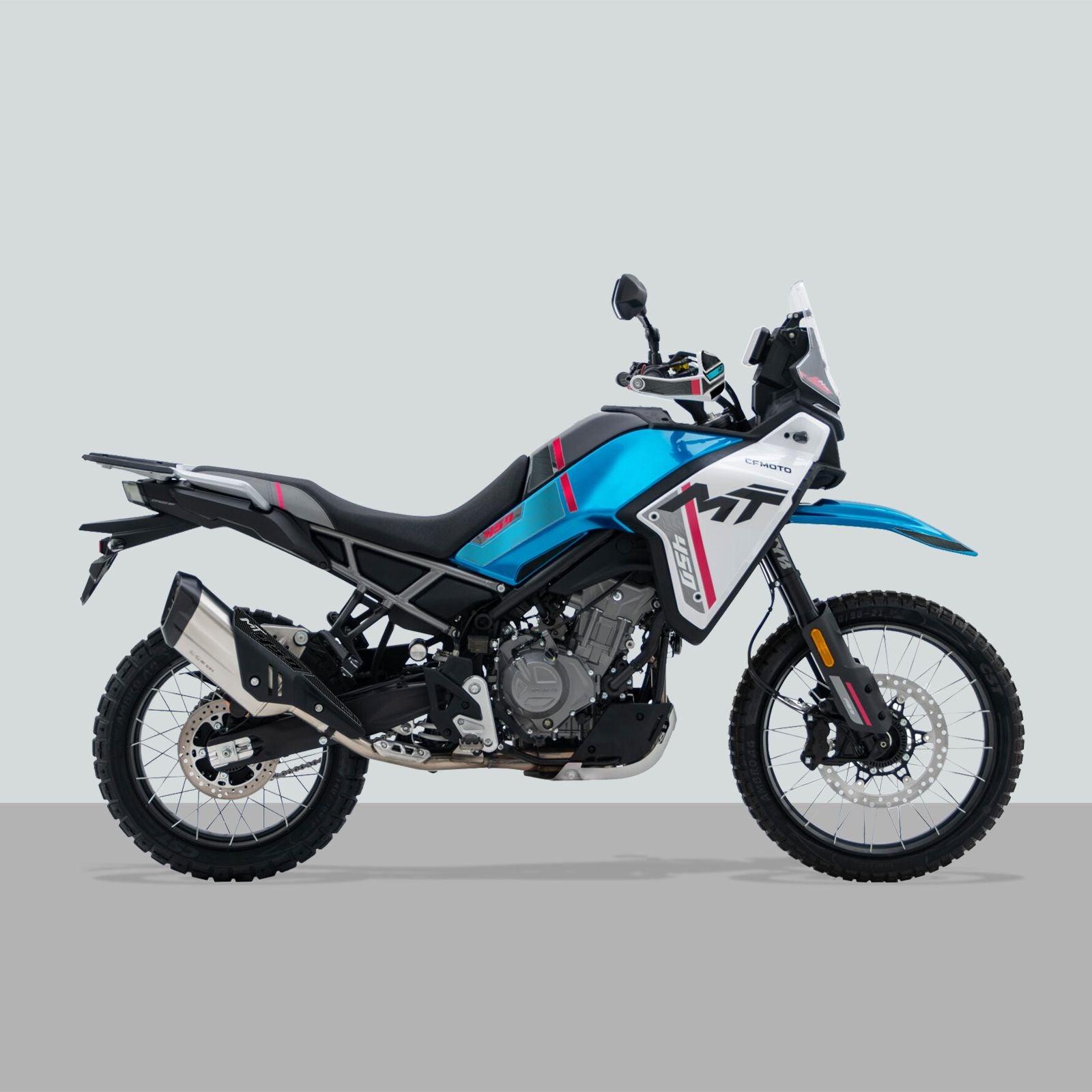 Resin Bike 3D Motorcycle Stickers - Basic Kit | CFMoto 450MT 2023>2026 Zephyr Blue - Pyramid Motorcycle Accessories