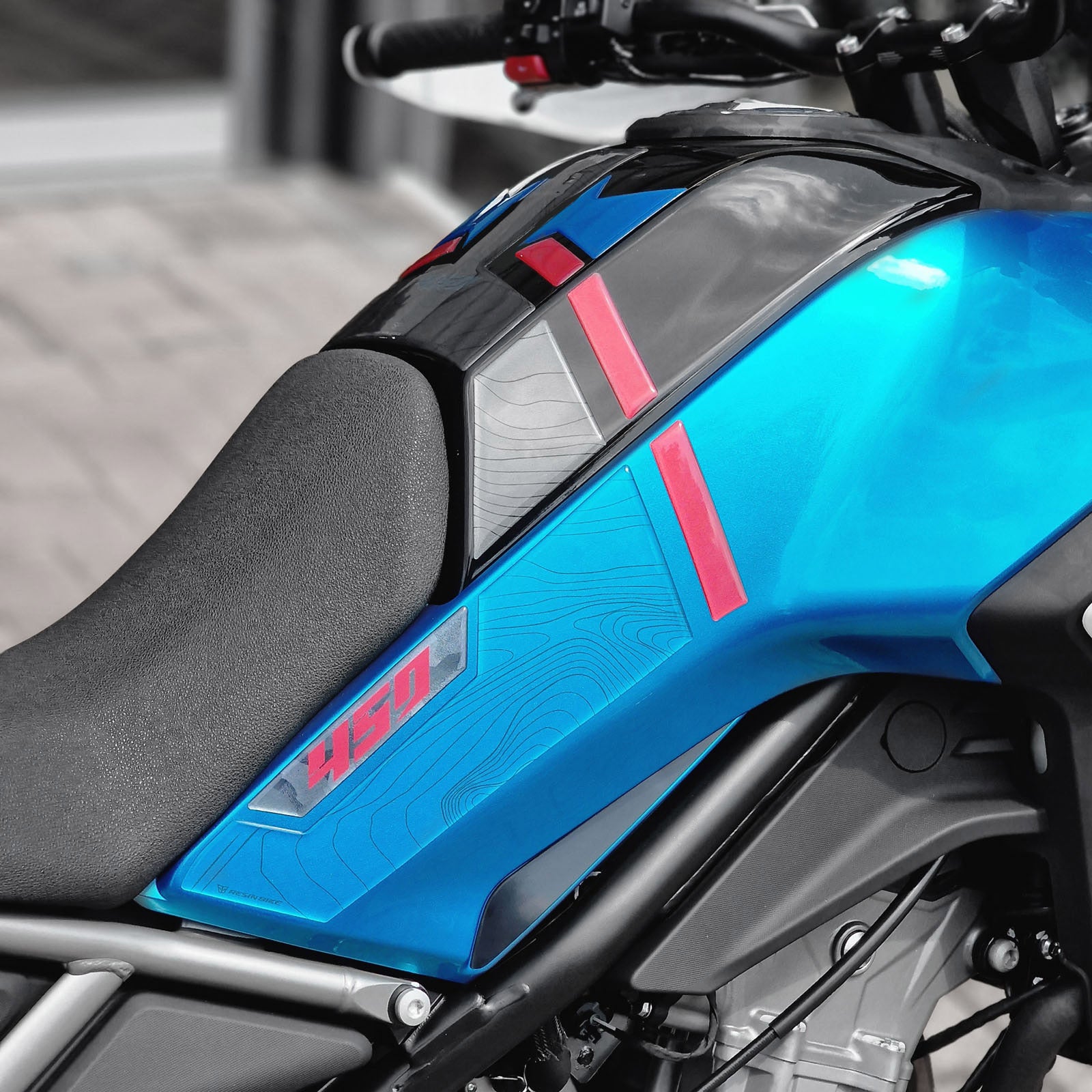 Resin Bike 3D Motorcycle Stickers - Full Kit | CFMoto 450MT 2023>2026 RB-1000738000005 - Pyramid Motorcycle Accessories