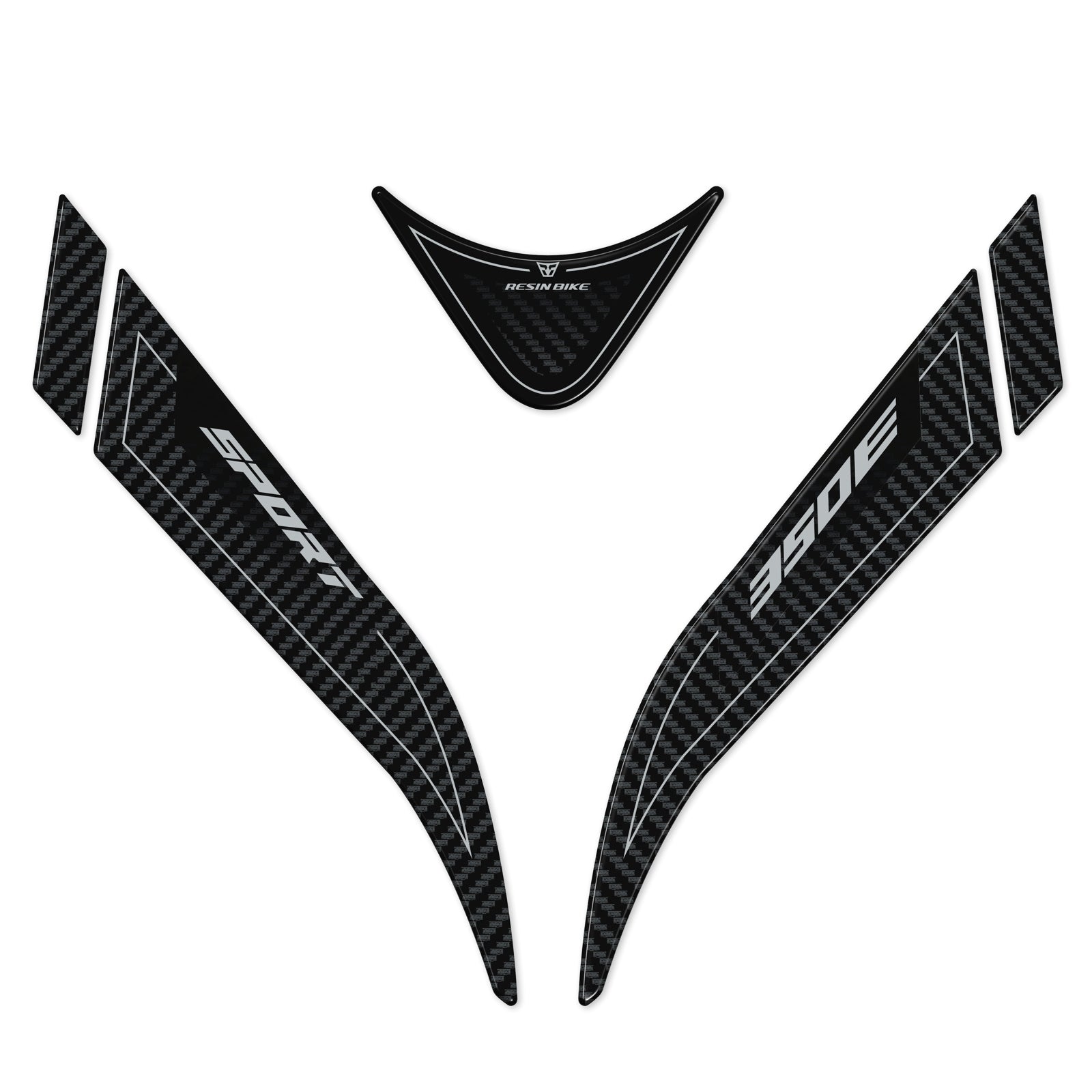Resin Bike 3D Motorcycle Stickers - Windshield | Zontes ZT350E 2023>2026 RB-1000728600000 - Pyramid Motorcycle Accessories