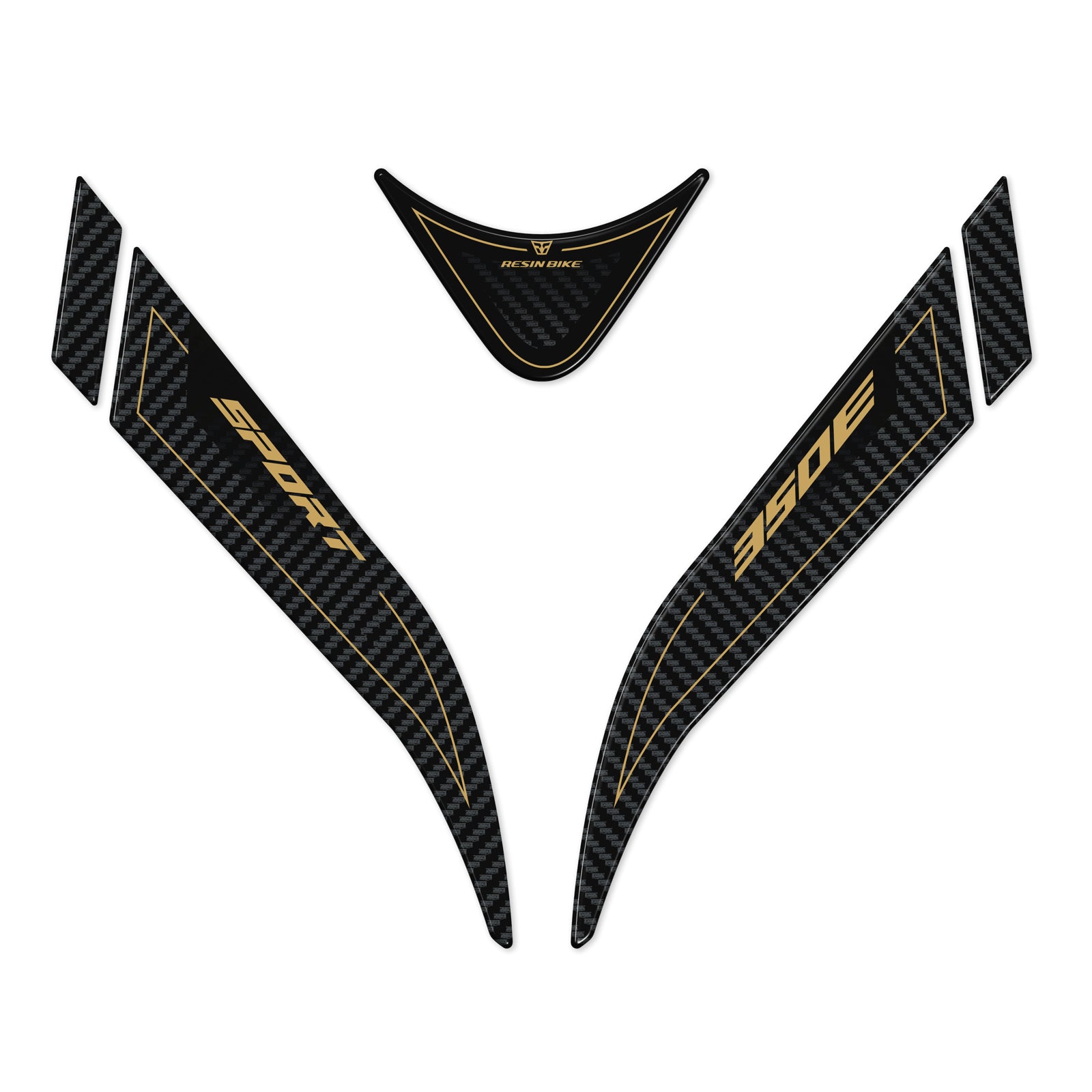 Resin Bike 3D Motorcycle Stickers - Windshield | Zontes ZT350E 2023>2026 RB-1000729400005 - Pyramid Motorcycle Accessories