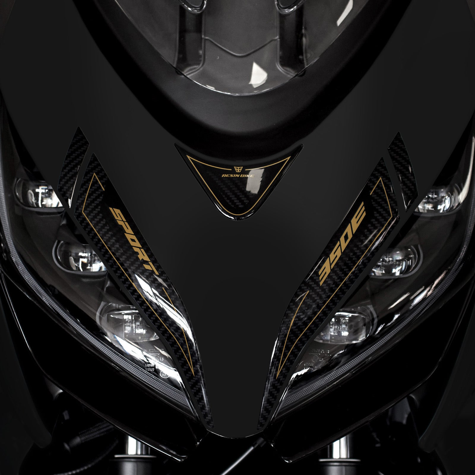 Resin Bike 3D Motorcycle Stickers - Windshield | Zontes ZT350E 2023>2026 RB-1000729400005 - Pyramid Motorcycle Accessories