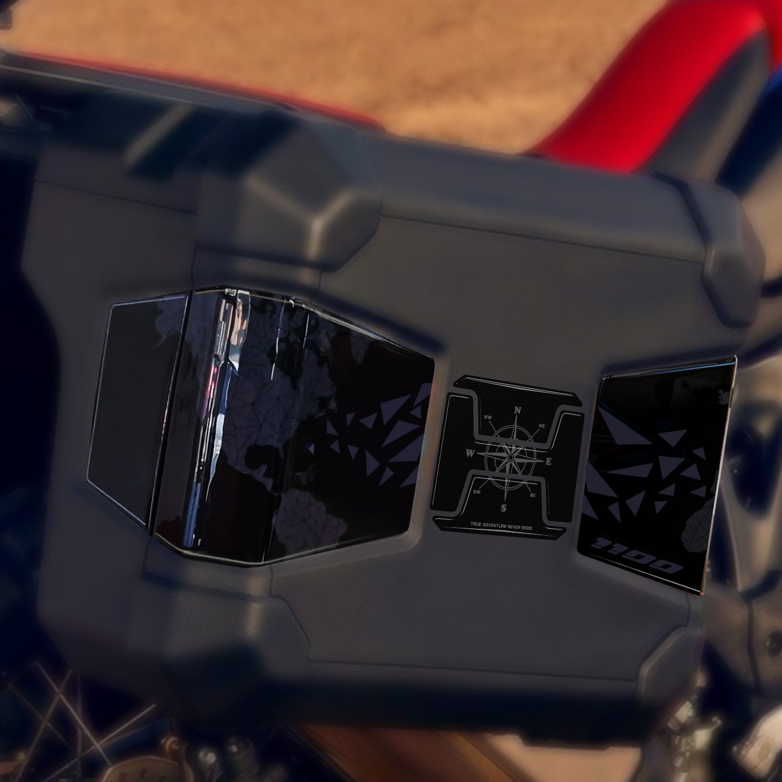 Resin Bike 3D Motorcycle Stickers - Panniers | Honda CRF 1100 L Africa Twin 2020>2026 - Pyramid Motorcycle Accessories