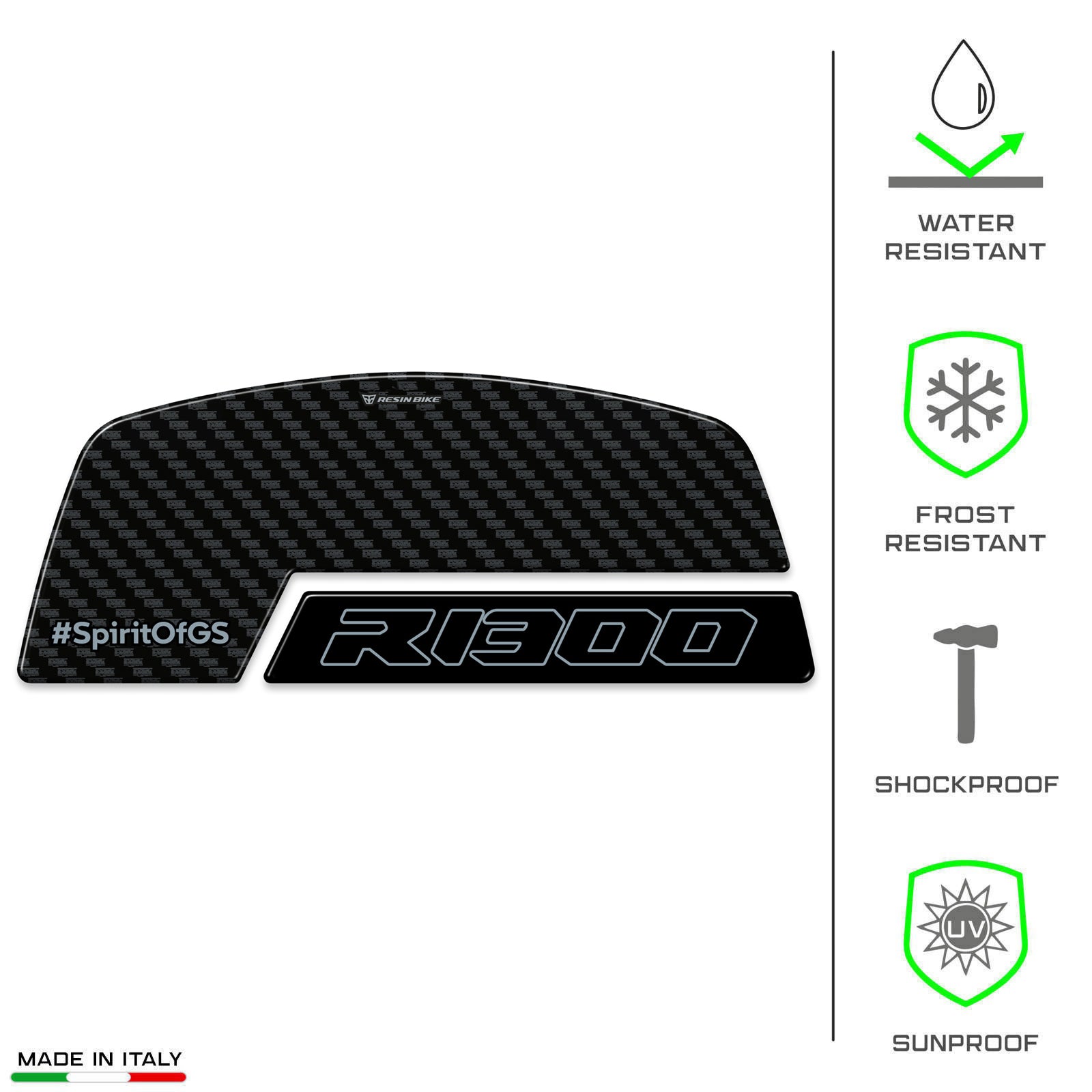 Resin Bike 3D Motorcycle Stickers - Windshield | BMW R 1300 GS 2023>2025 - Pyramid Motorcycle Accessories