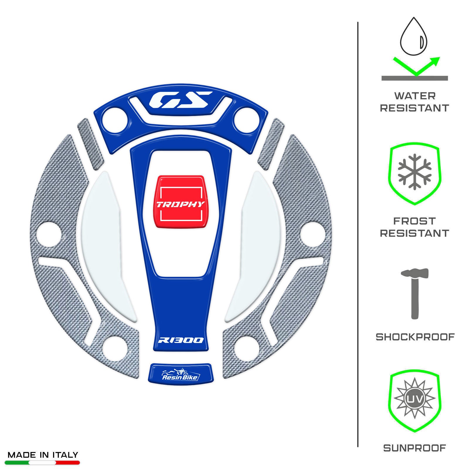 Resin Bike 3D Motorcycle Stickers - Fuel Cap | BMW R 1300 GS 2023>2025 - Pyramid Motorcycle Accessories