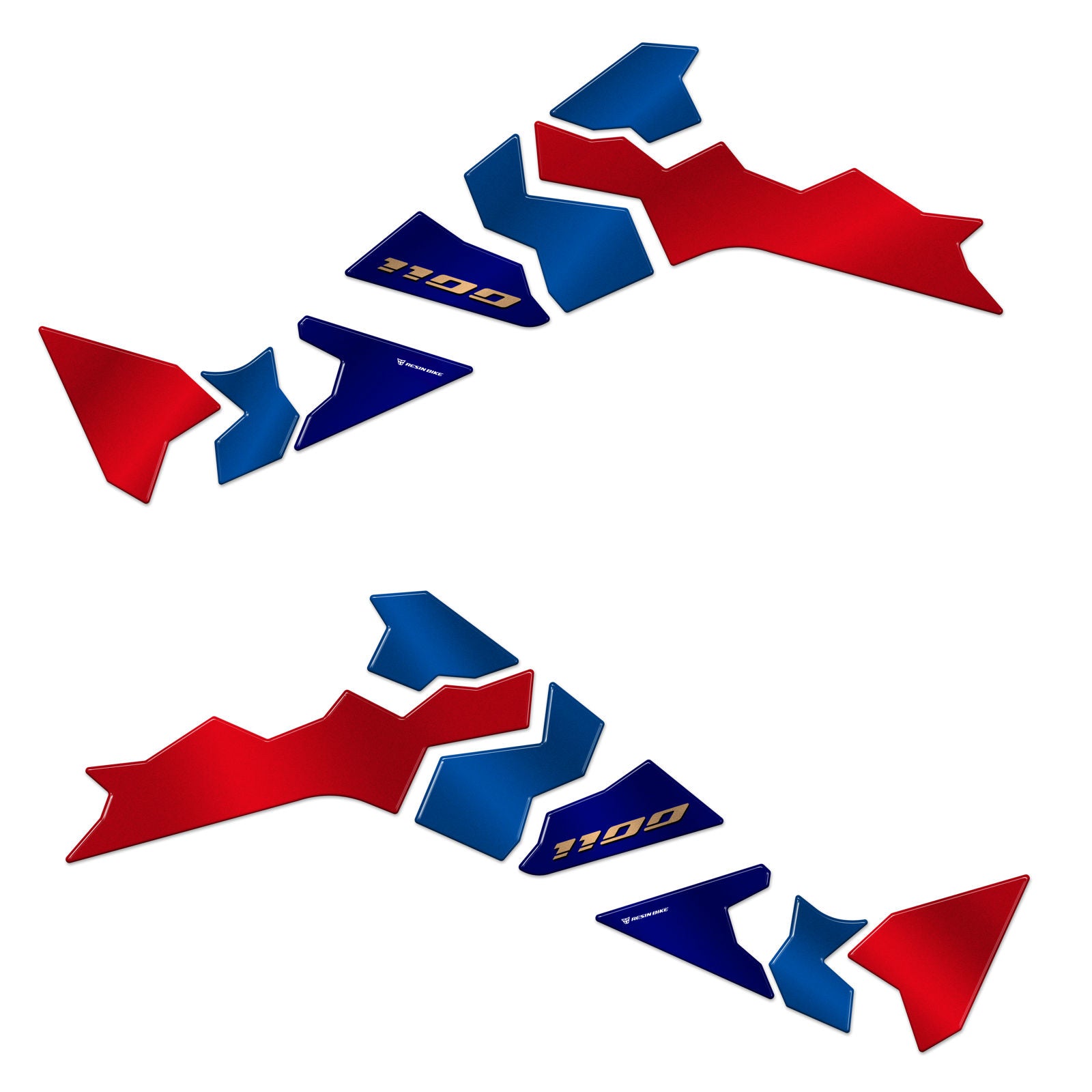 Resin Bike 3D Motorcycle Stickers - Tank Sides | Honda CRF 1100 L Africa Twin Adventure Sports 2024>2025 - Pyramid Motorcycle Accessories