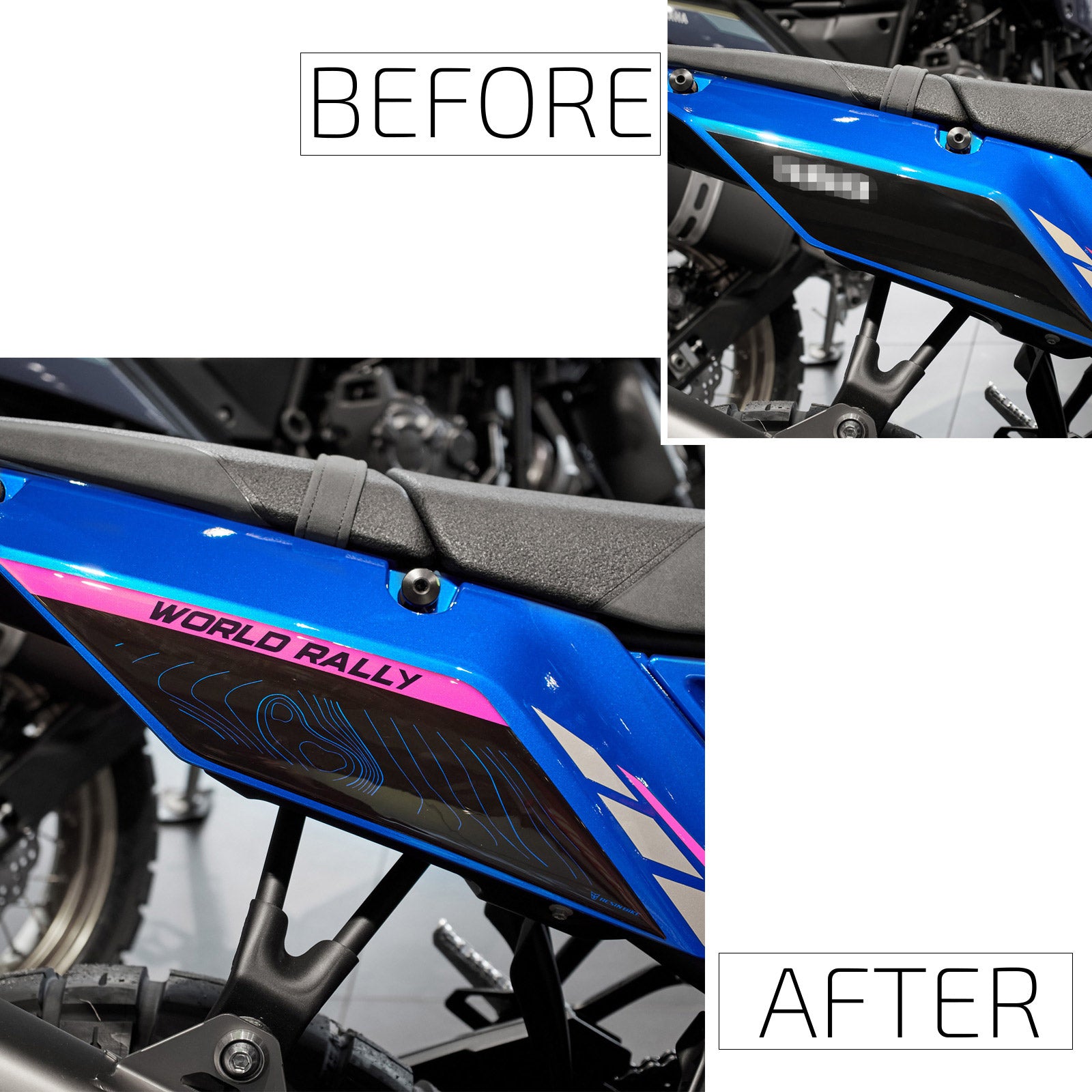 Resin Bike 3D Motorcycle Stickers - Side Panels | Yamaha Tenere 700 World Rally 2024>2025 RB-1000740900003 - Pyramid Motorcycle Accessories