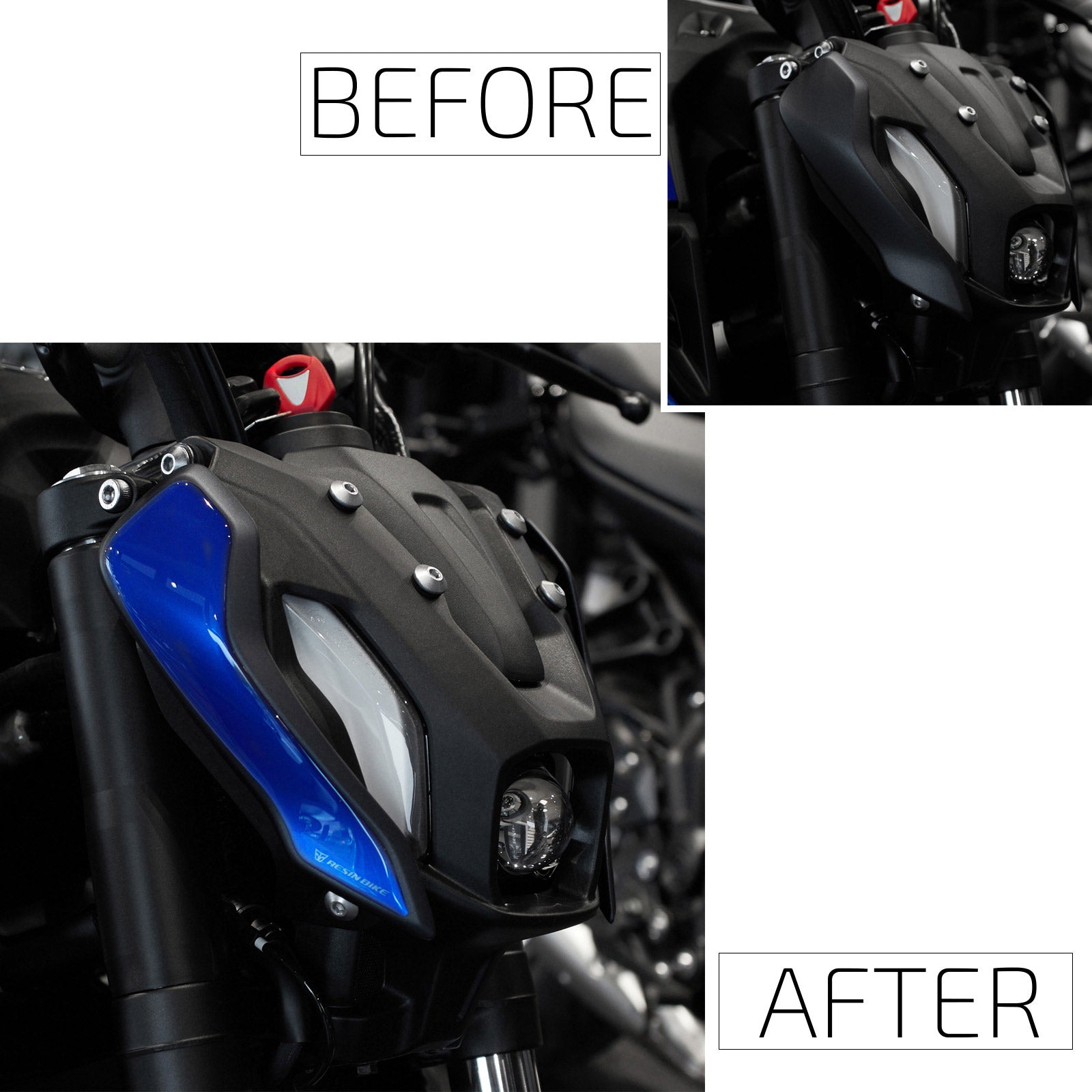 Resin Bike 3D Motorcycle Stickers - Headlight | Yamaha MT-07 2021>2024 - Pyramid Motorcycle Accessories