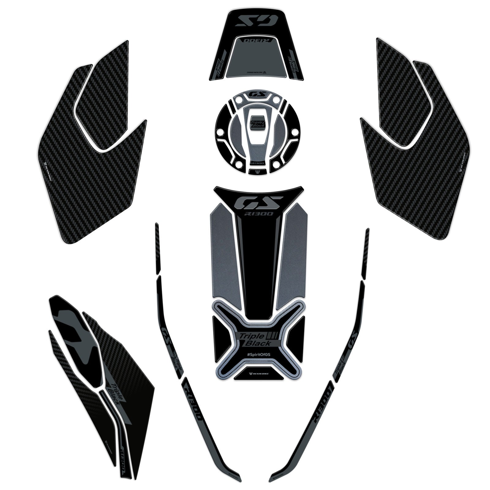 Resin Bike 3D Motorcycle Stickers - Full Kit | BMW R 1300 GS 2023>2026 RB-1000695000001 - Pyramid Motorcycle Accessories