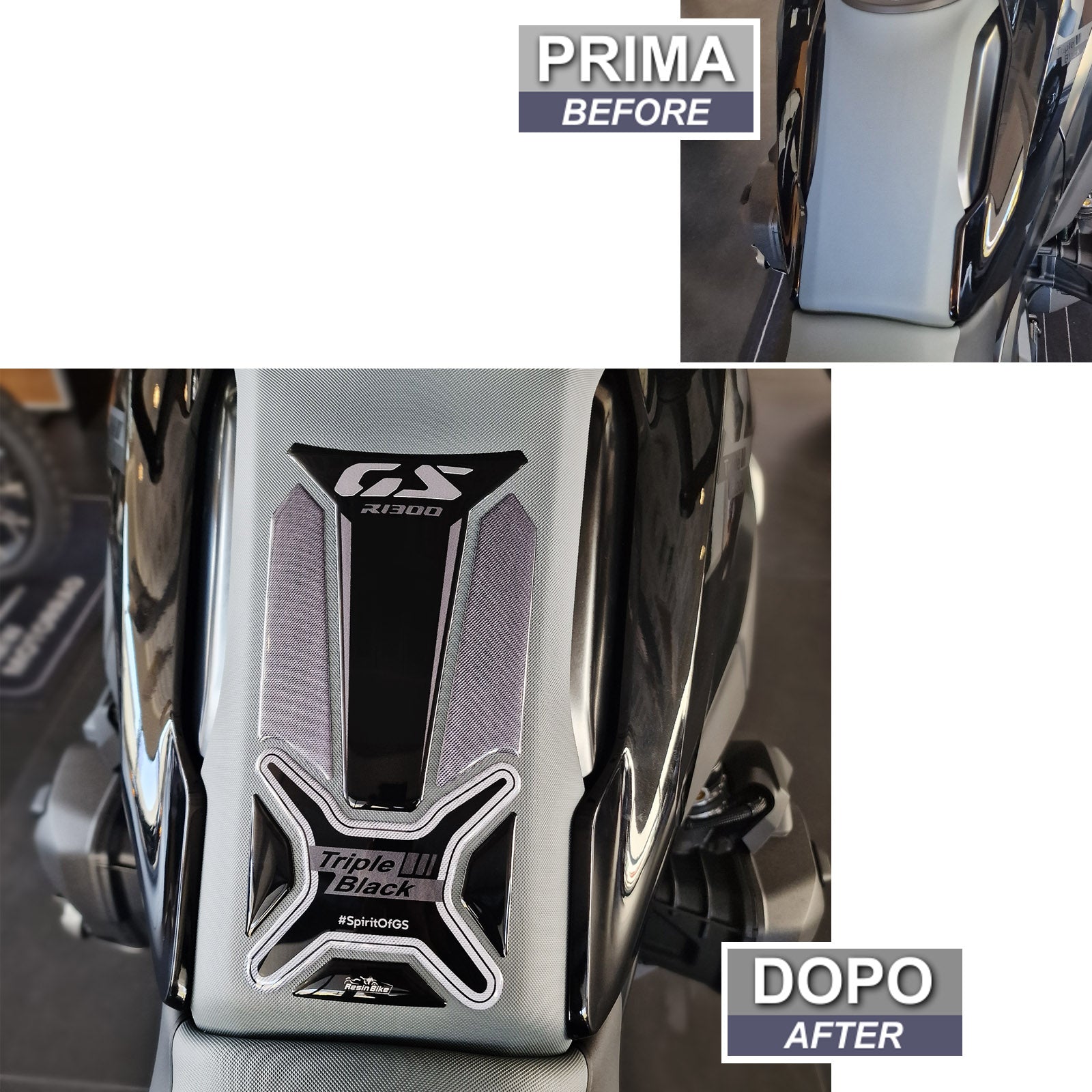 Resin Bike 3D Motorcycle Stickers - Tank Pad | BMW R 1300 GS 2023>2025 - Pyramid Motorcycle Accessories